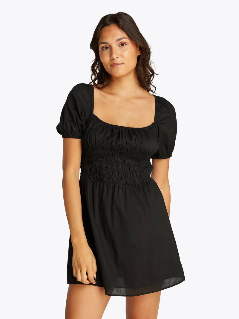 Tommy Jeans Babydollkleid »TJW COTTON VOILE MINI DRESS EXT«, in Mini-Länge, mit Raffungen von TOMMY JEANS