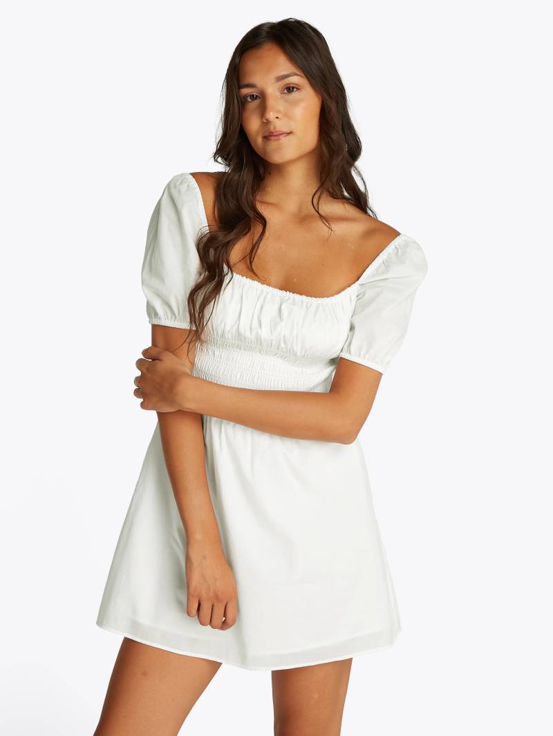 Tommy Jeans Babydollkleid »TJW COTTON VOILE MINI DRESS EXT«, in Mini-Länge, mit Raffungen von TOMMY JEANS