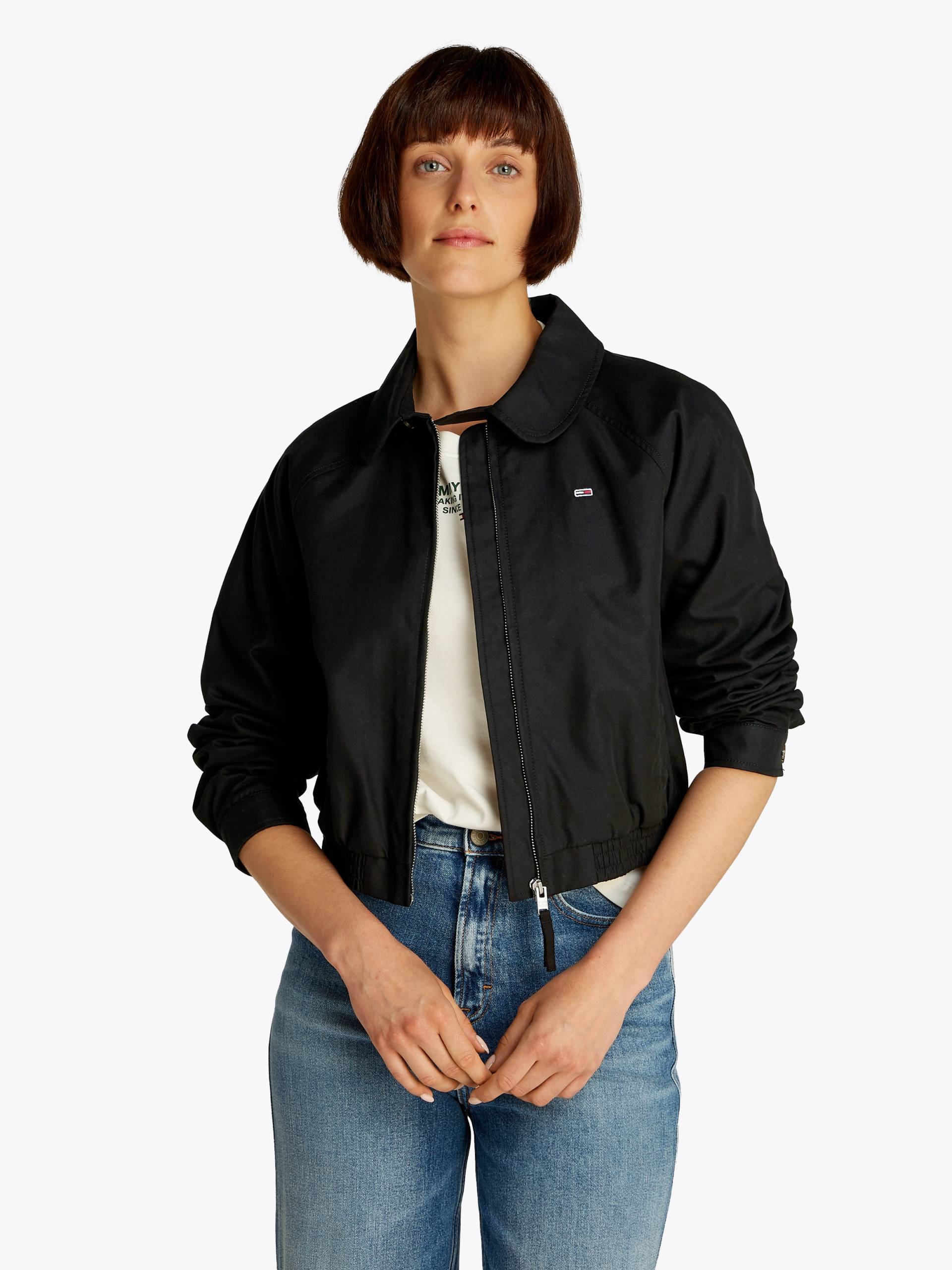 Tommy Jeans Blouson »TJW COTTON JACKET EXT«, mit kurzem Schnitt, mit Raglanärmeln von TOMMY JEANS