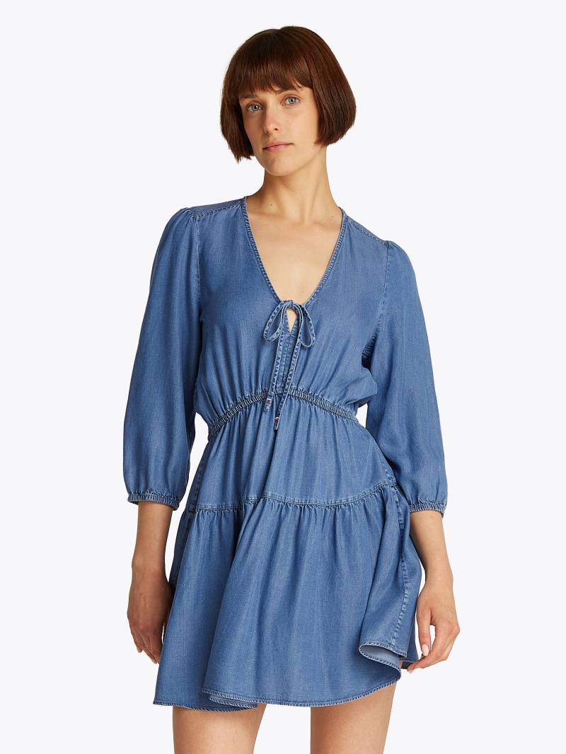 Tommy Jeans Blusenkleid »TJW CHAMBRAY MINI DRESS EXT«, mit Volant, in Mini-Länge von TOMMY JEANS