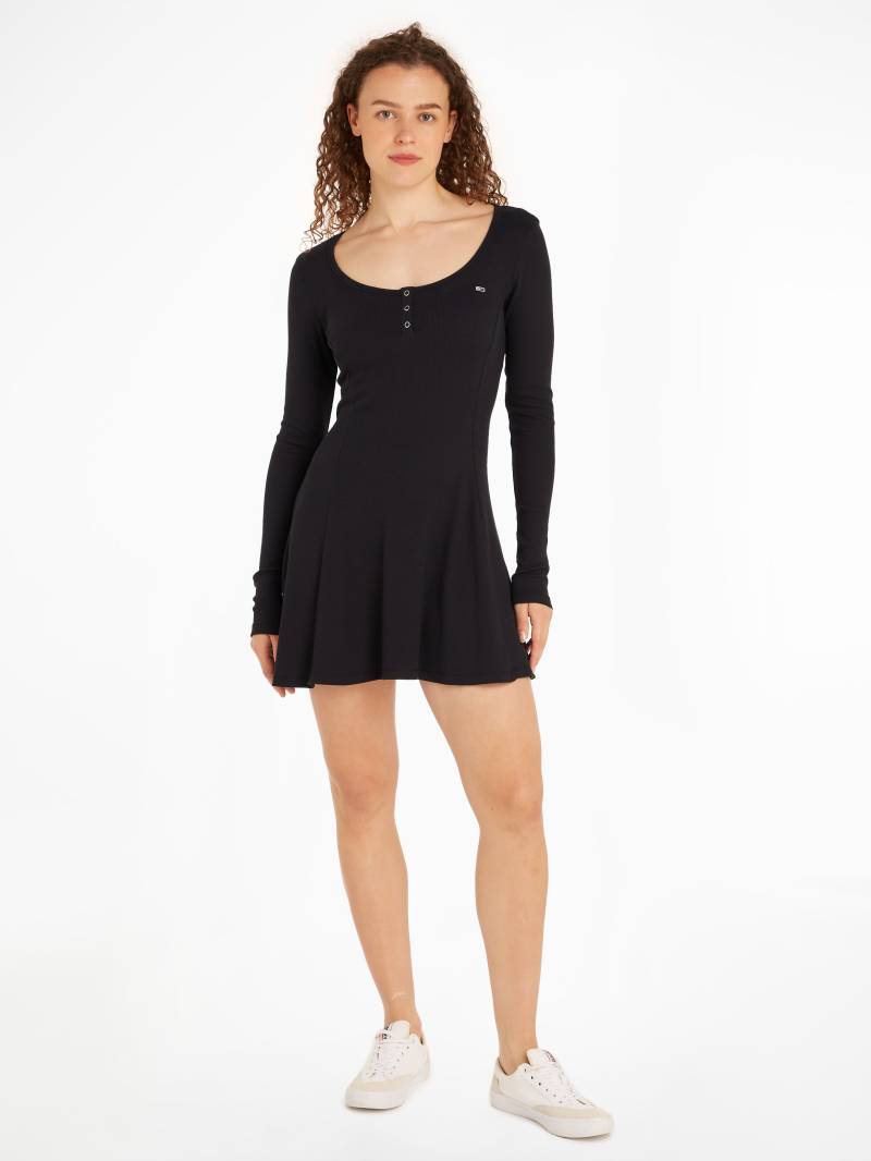 Tommy Jeans Blusenkleid »TJW HENLEY FLARE DRESS«, mit Tommy Jeans Flagge von TOMMY JEANS