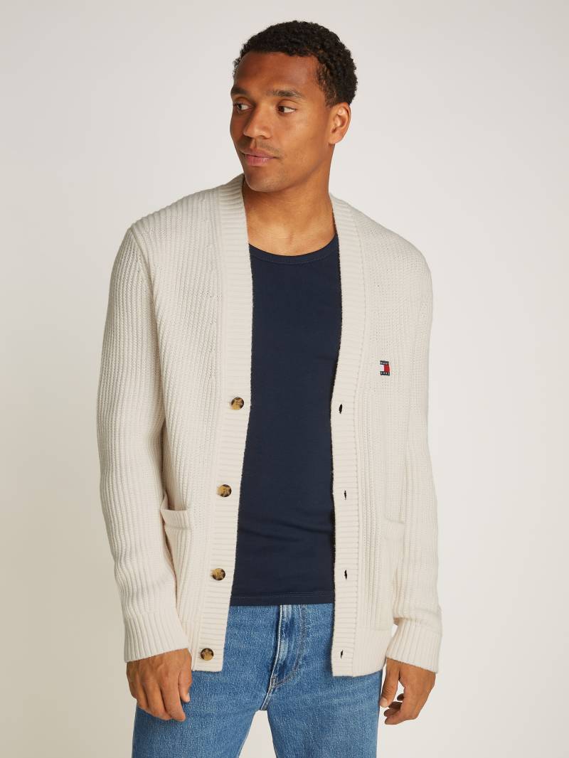 Tommy Jeans Cardigan »TJM REG JERSEY STITCH CARDI«, mit Logostickerei von TOMMY JEANS