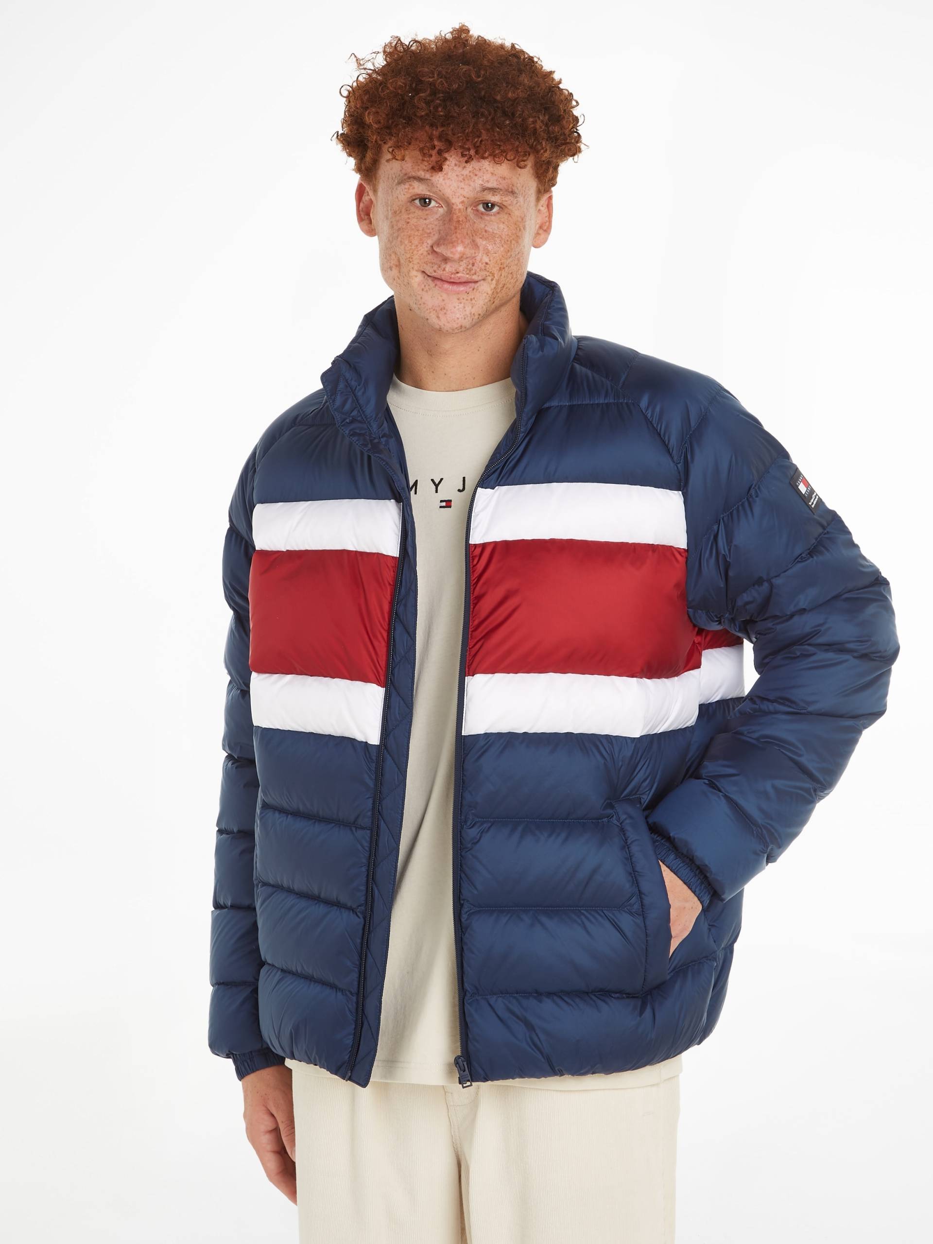 Tommy Jeans Daunenjacke »TJM BLOCK STRIPE LT DOWN JKT EXT« von TOMMY JEANS