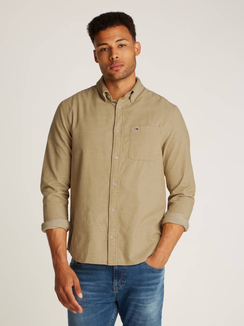 Tommy Jeans Hemdjacke »TJM ENTRY CORD SHIRT EXT«, mit Brusttasche und Logostickerei von TOMMY JEANS