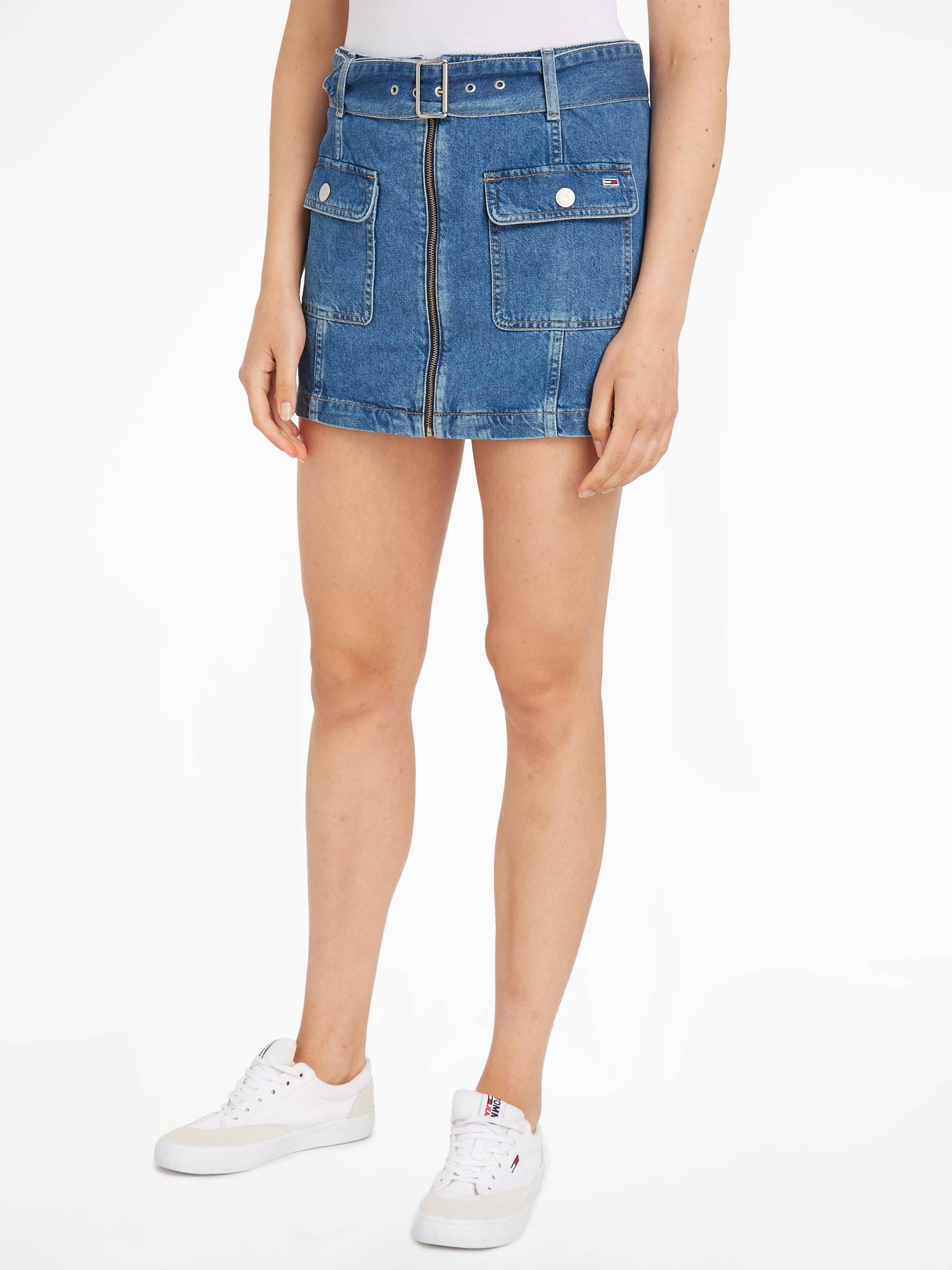 Tommy Jeans Jeansrock »BELTED ZIPPER SKIRT BH7036« von TOMMY JEANS