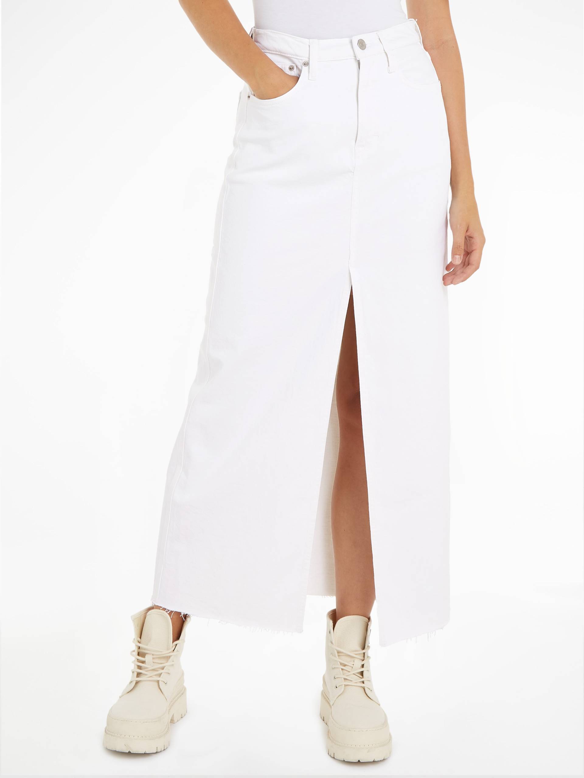 Tommy Jeans Jeansrock »CLAIRE HGH MAXI SKIRT BH6192«, Webrock im 5-Pocket-Style von TOMMY JEANS