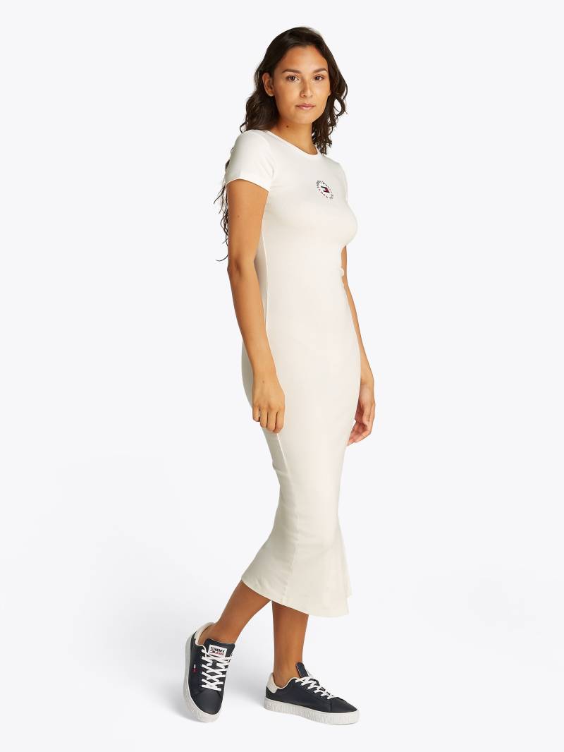Tommy Jeans Jerseykleid »TJW BODYCON LOGO 2 DRESS«, mit Logostickerei, mit Kurzarm, in Midi-Länge von TOMMY JEANS