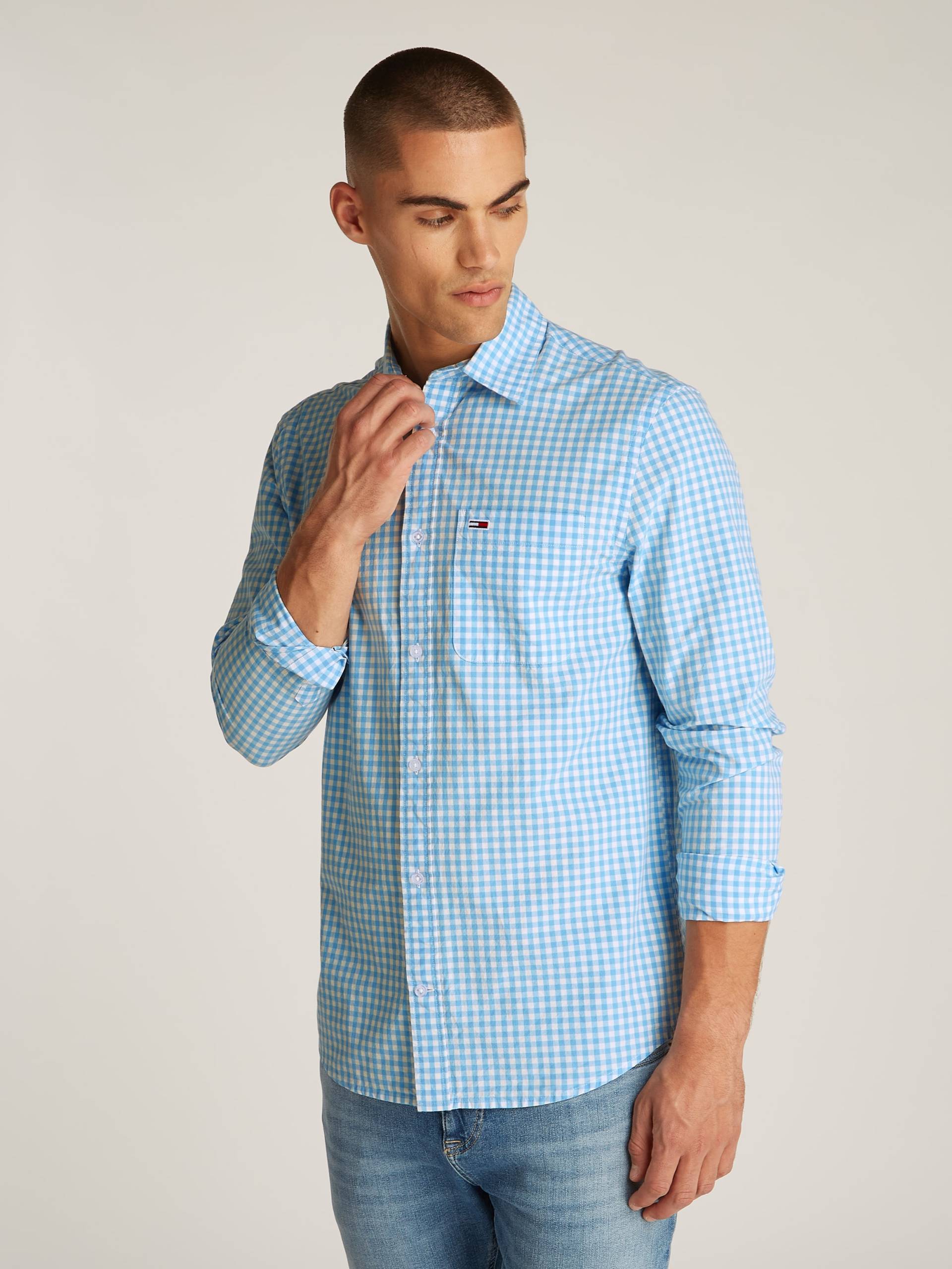 Tommy Jeans Karohemd »TJM POPLIN CHECK SHIRT«, mit Karomuster Tommy Jeans Karohemd »TJM POPLIN CHECK SHIRT«, mit Karomuster von TOMMY JEANS