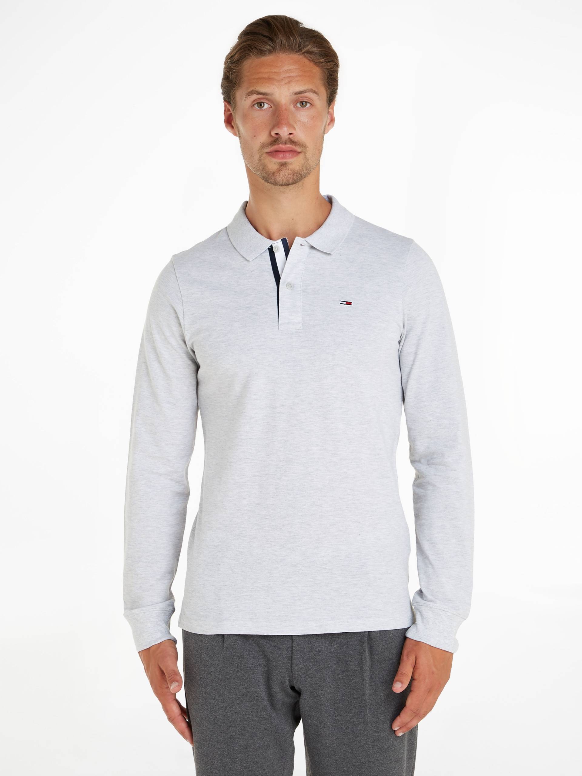 Tommy Jeans Langarm-Poloshirt »TJM SLIM SOLID LS POLO« von TOMMY JEANS