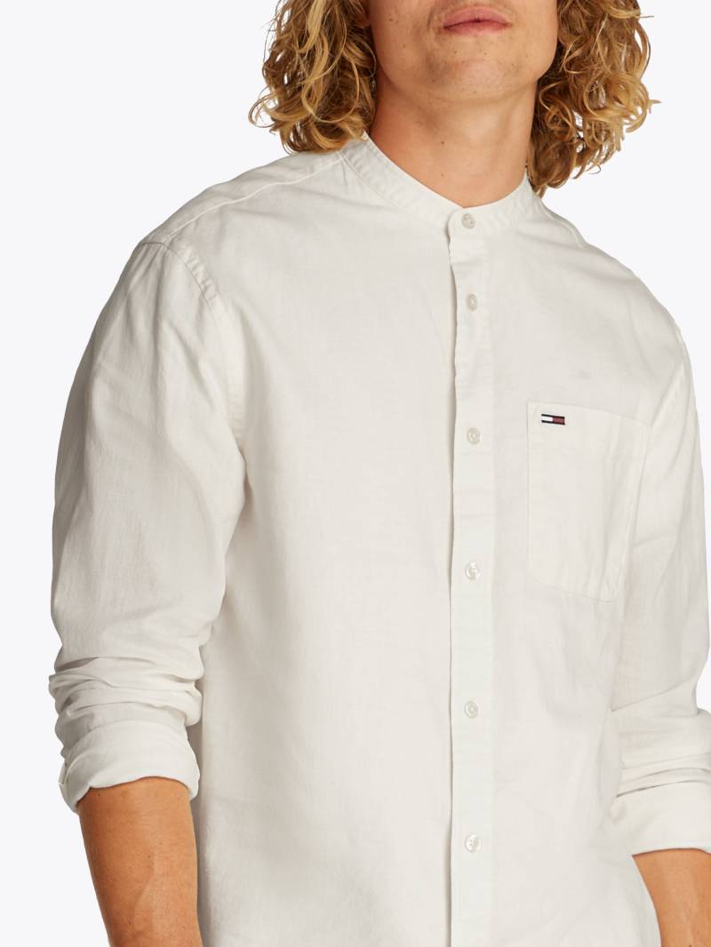 Tommy Jeans Langarmhemd »TJM LINEN MIX BAND COLLAR SHIRT« von TOMMY JEANS