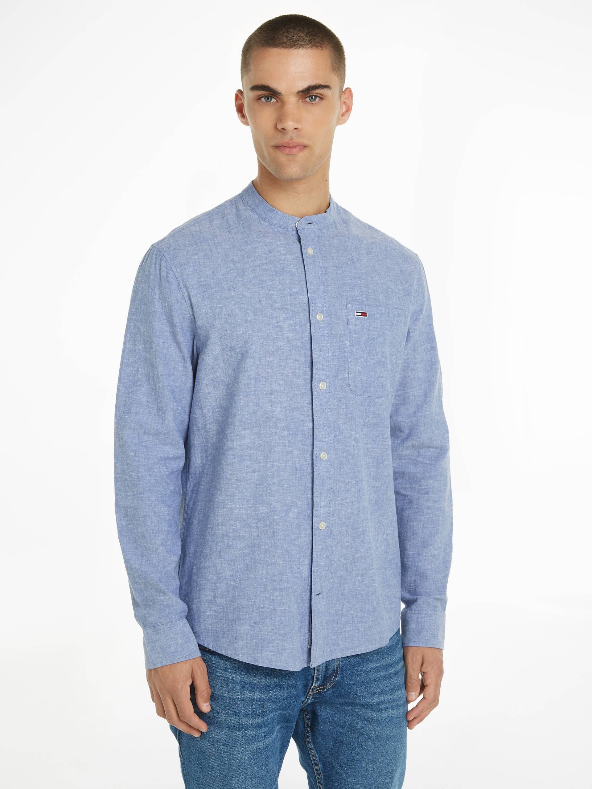 Tommy Jeans Langarmhemd »TJM REG MAO LINEN BLEND SHIRT« von TOMMY JEANS