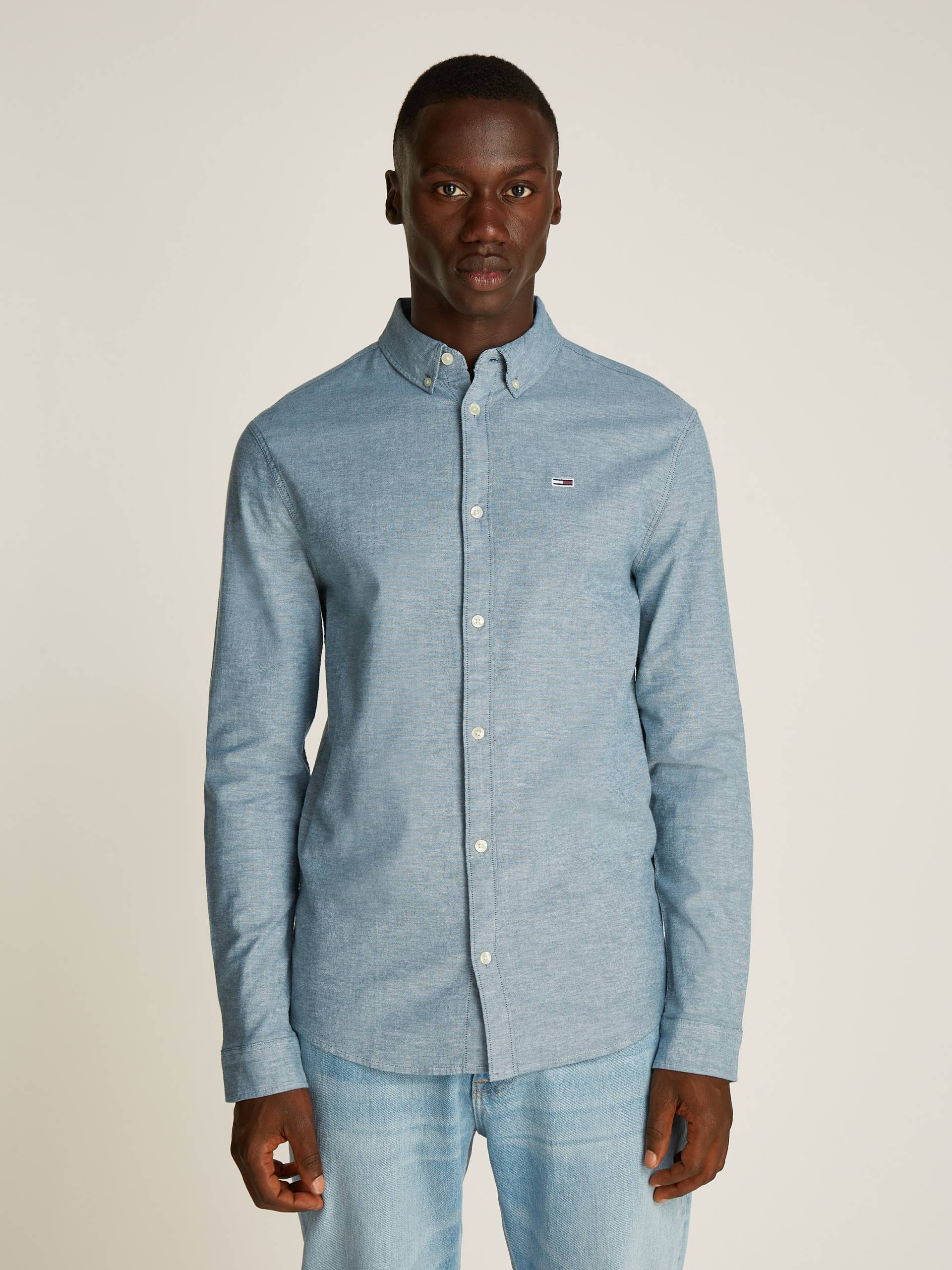 Tommy Jeans Langarmhemd »TJM Slim Stretch Oxford Shirt«, mit Flaglabel auf der Brust Tommy Jeans Langarmhemd »TJM Slim Stretch Oxford Shirt«, mit Flaglabel auf der Brust von TOMMY JEANS