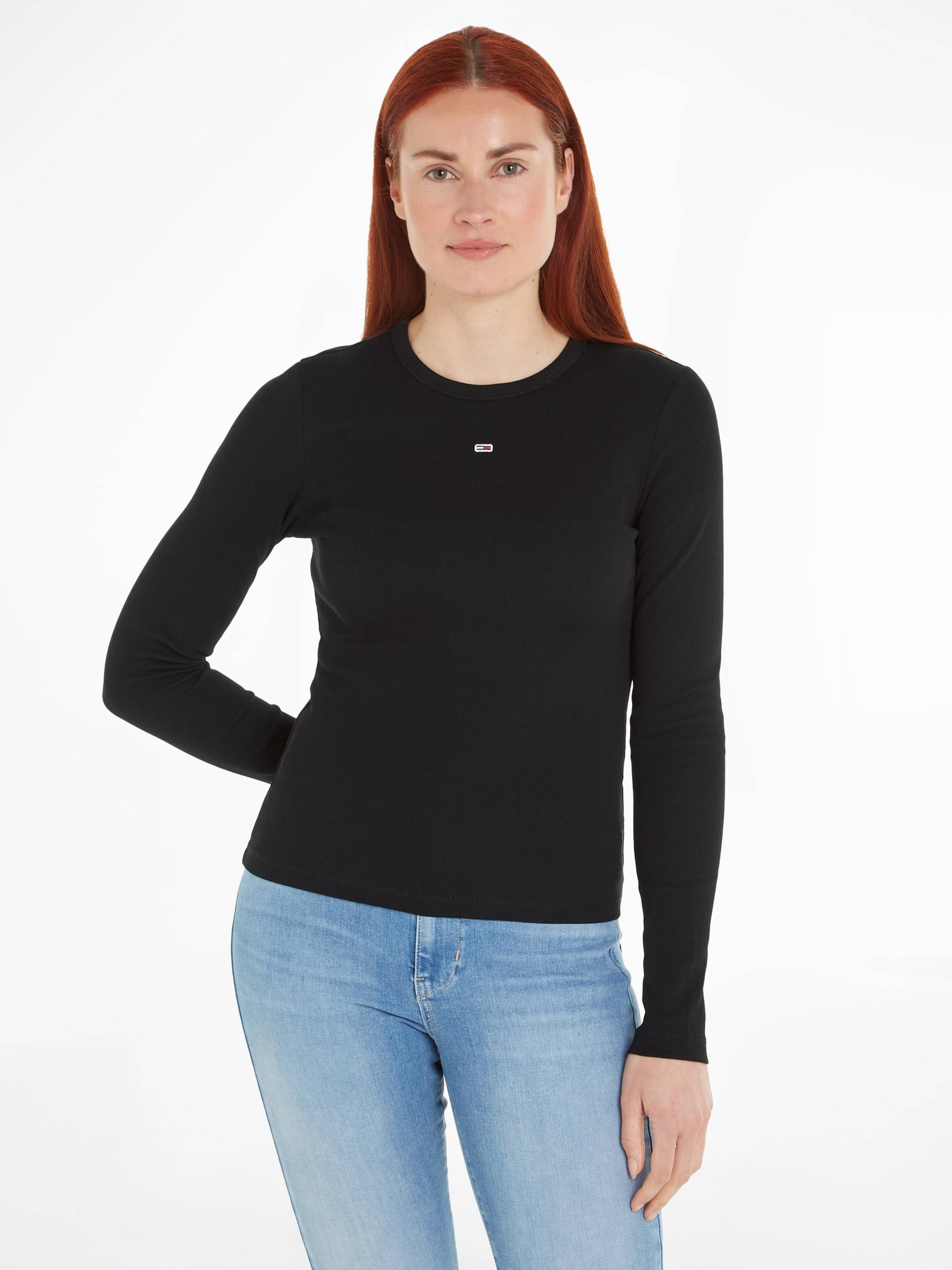 Tommy Jeans Langarmshirt »Slim Essential Rib Longsleeve Rippshirt« von TOMMY JEANS