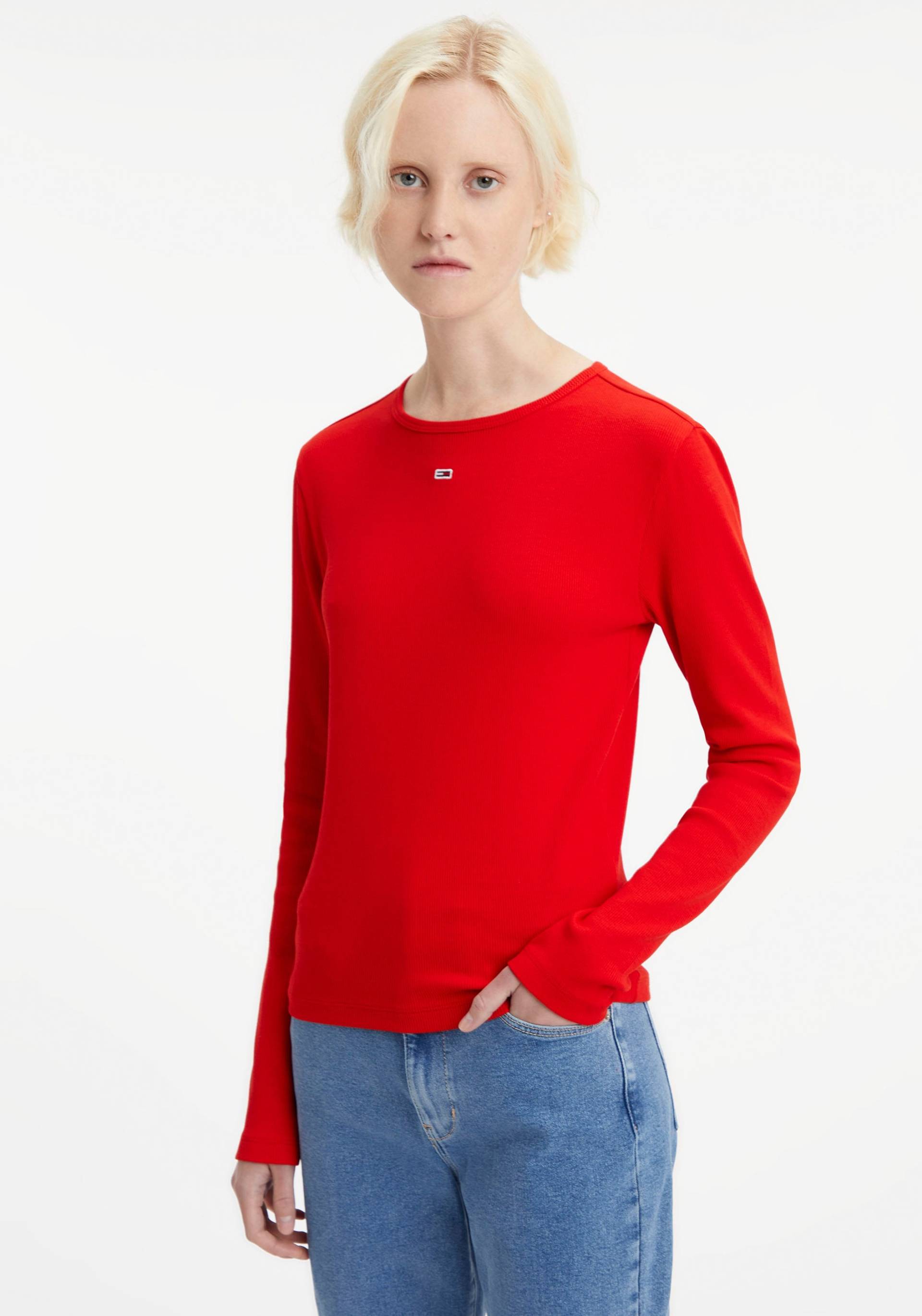 Tommy Jeans Langarmshirt »TJW BBY ESSENTIAL RIB LS« von TOMMY JEANS