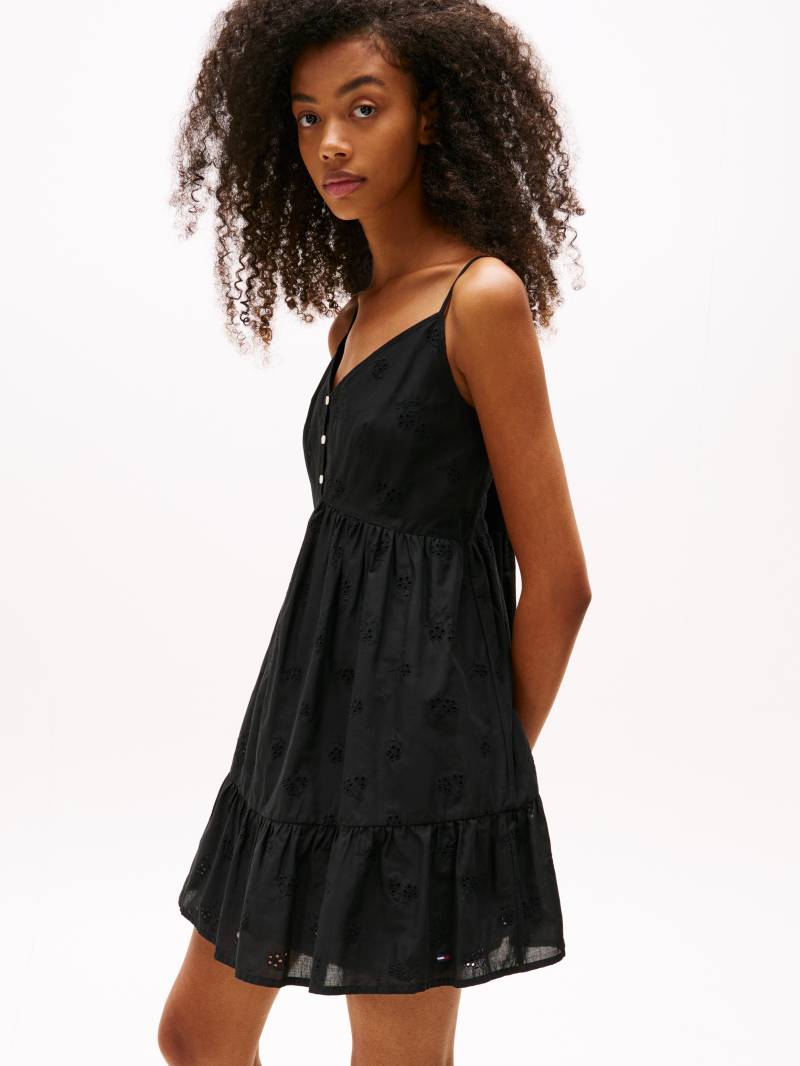 Tommy Jeans Minikleid »TJW BRODERIE ANGLAISE DRESS«, mit Volant und Allover Stickerei von TOMMY JEANS