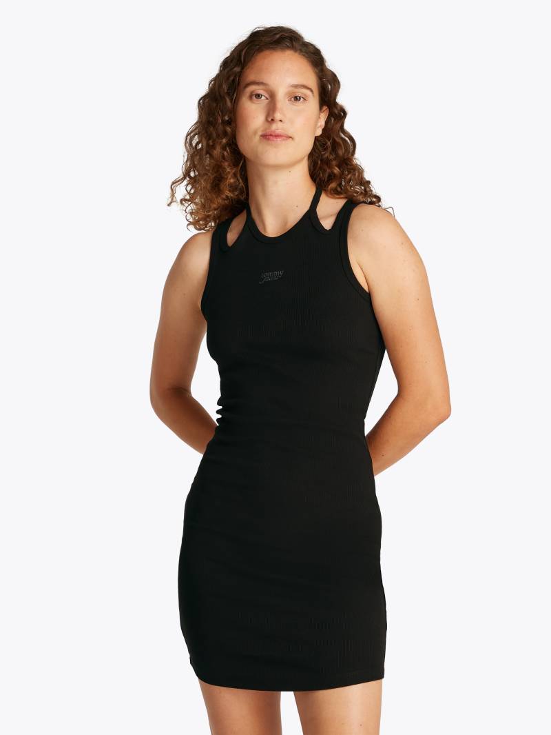 Tommy Jeans Minikleid »TJW TIE DETAIL GMD SCRIPT DRESS«, mit Bindeband, Logostickerei von TOMMY JEANS