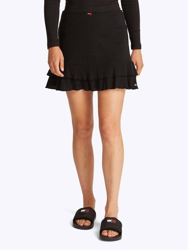 Tommy Jeans Minirock »TJW POINTELLE MINI SKIRT EXT«, mit Lochmuster, mit Volants von TOMMY JEANS