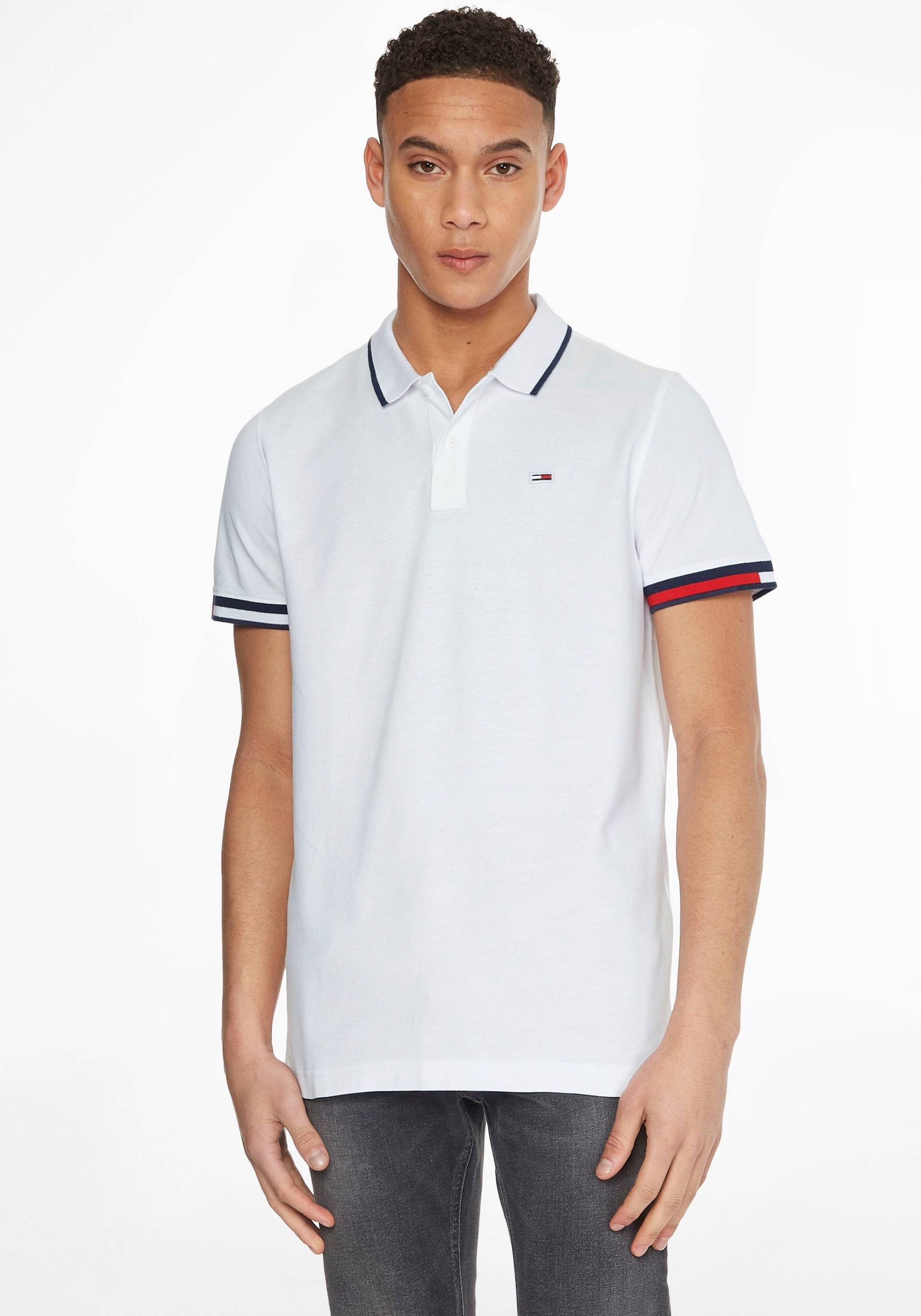Tommy Jeans Poloshirt »TJM REG FLAG CUFFS POLO« von TOMMY JEANS