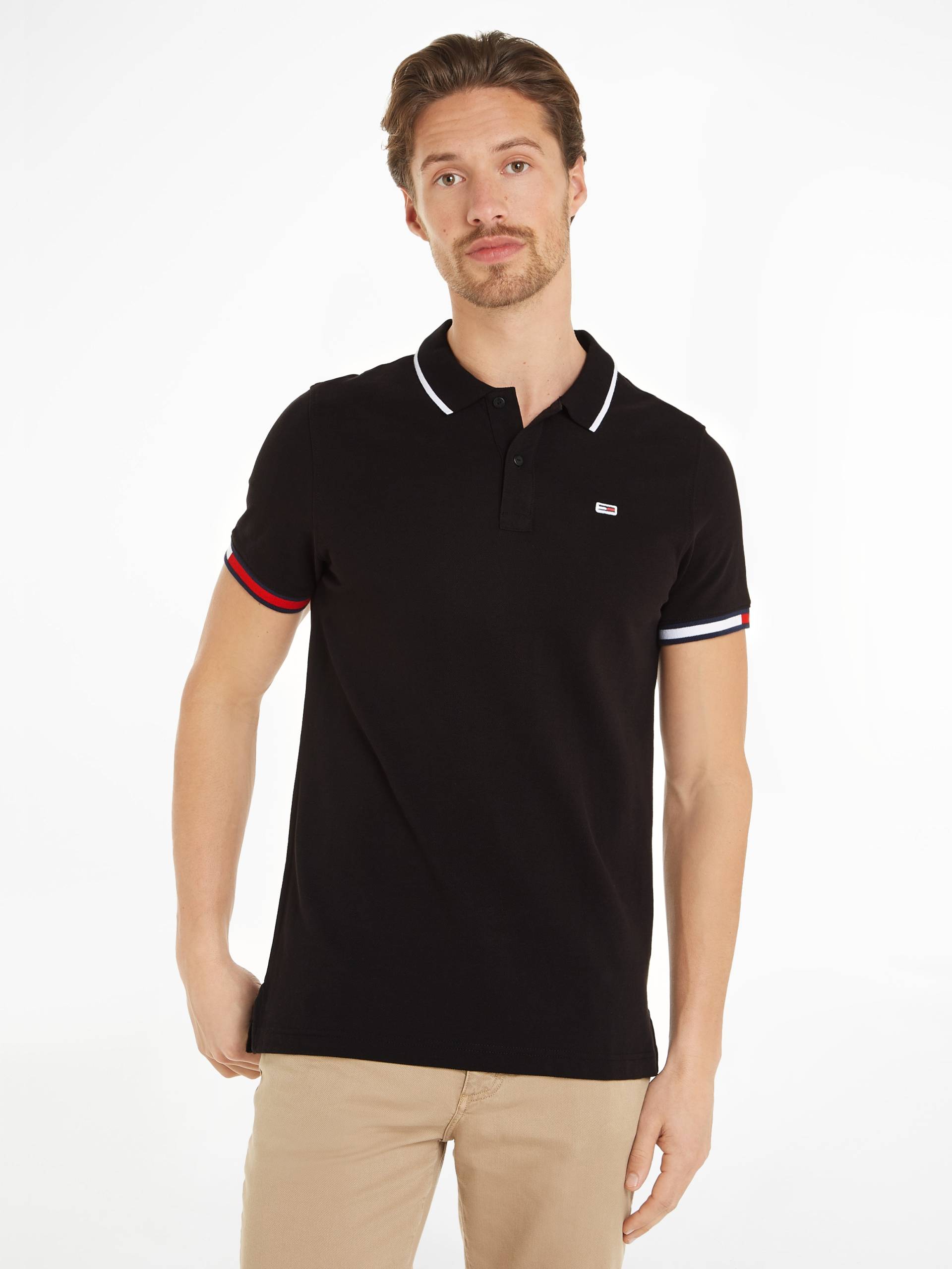 Tommy Jeans Poloshirt »TJM REG FLAG CUFFS POLO« von TOMMY JEANS