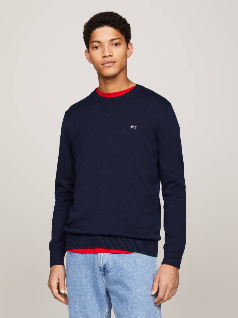 Tommy Jeans Rundhalspullover »TJM SLIM ESSENTIAL LIGHT SWEATER«, mit Flag-Patch von TOMMY JEANS