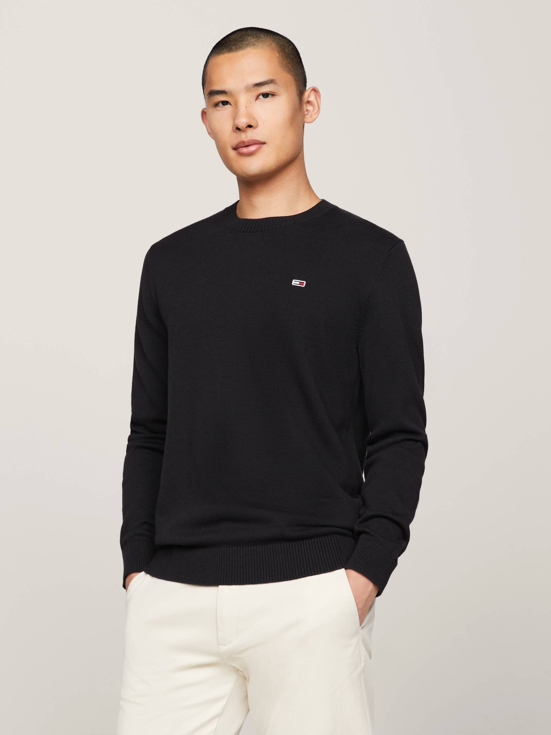 Tommy Jeans Rundhalspullover »TJM SLIM ESSENTIAL LIGHT SWEATER« von TOMMY JEANS