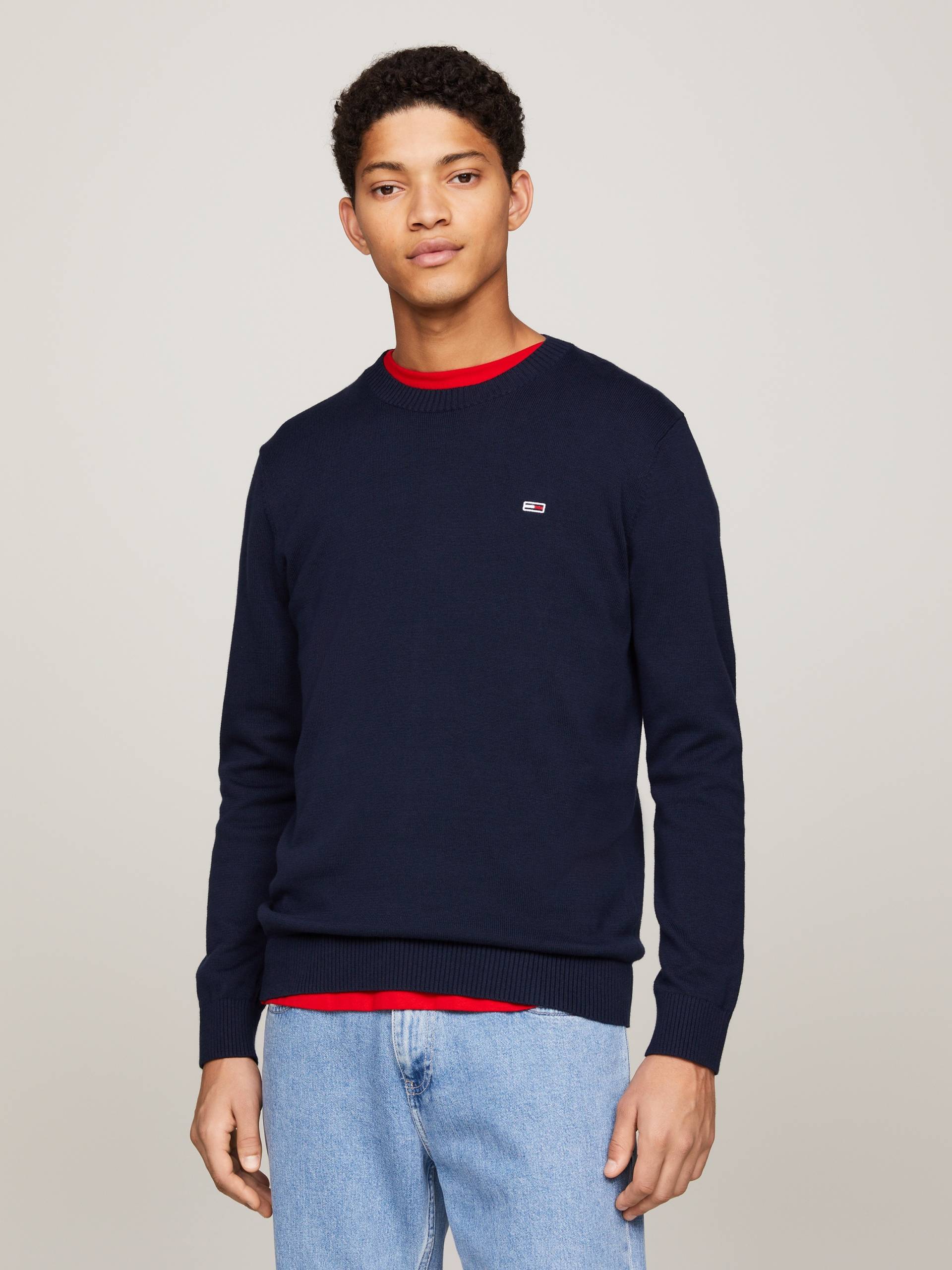 Tommy Jeans Rundhalspullover »TJM SLIM ESSENTIAL LIGHT SWEATER« von TOMMY JEANS