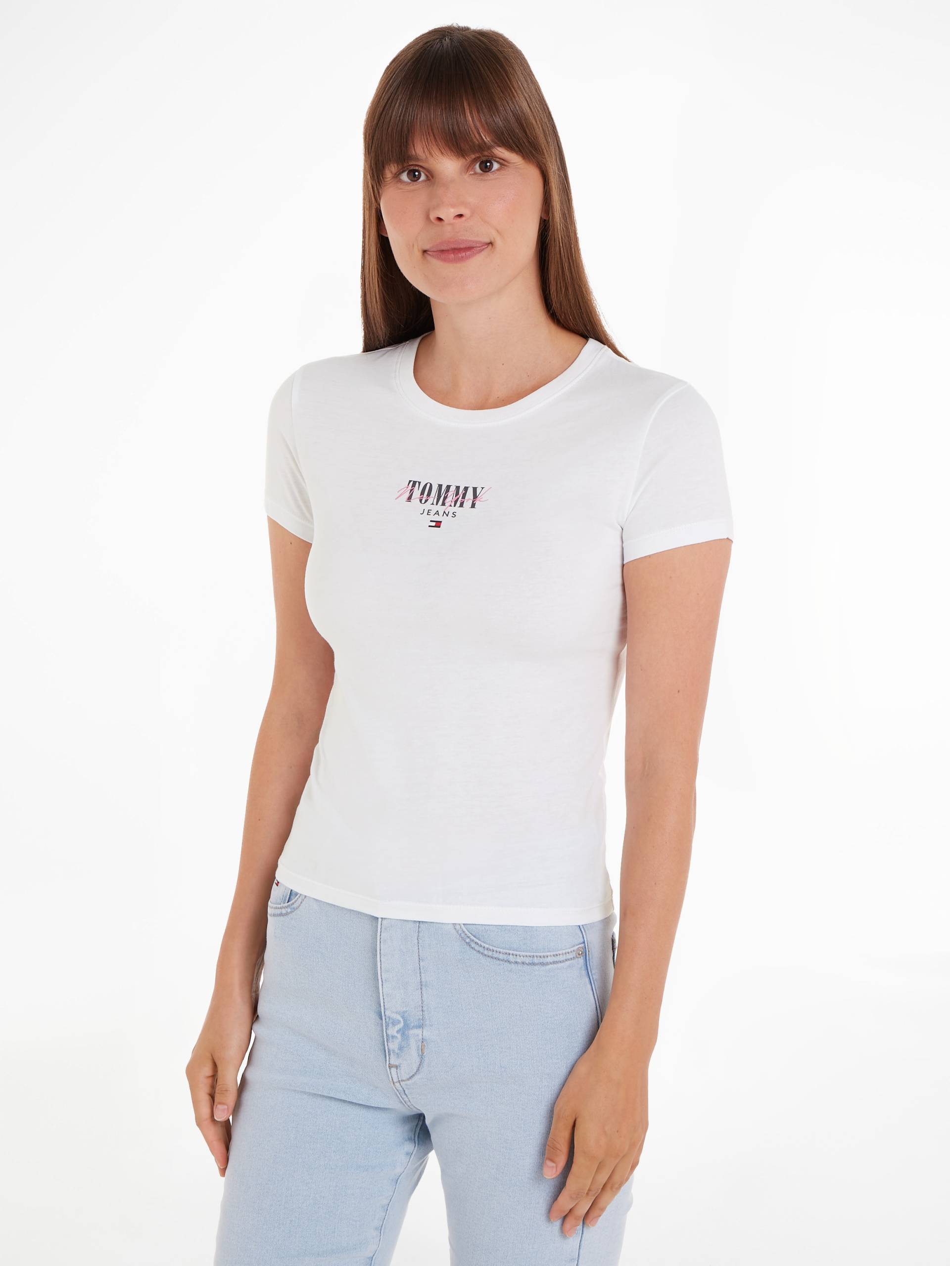 Tommy Jeans Rundhalsshirt »Rib Slim Essential Logo« von TOMMY JEANS