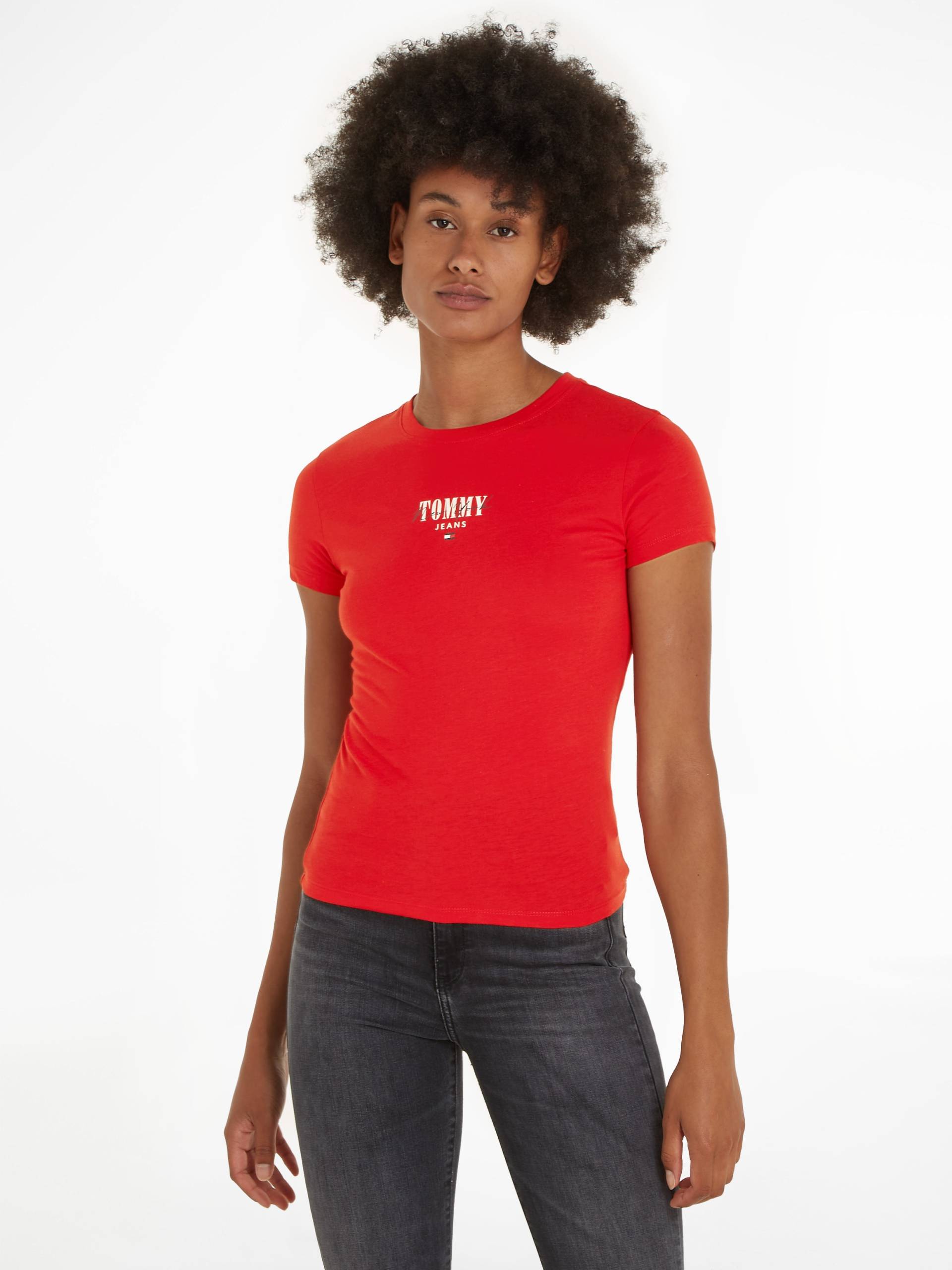 Tommy Jeans Rundhalsshirt »Rib Slim Essential Logo« von TOMMY JEANS