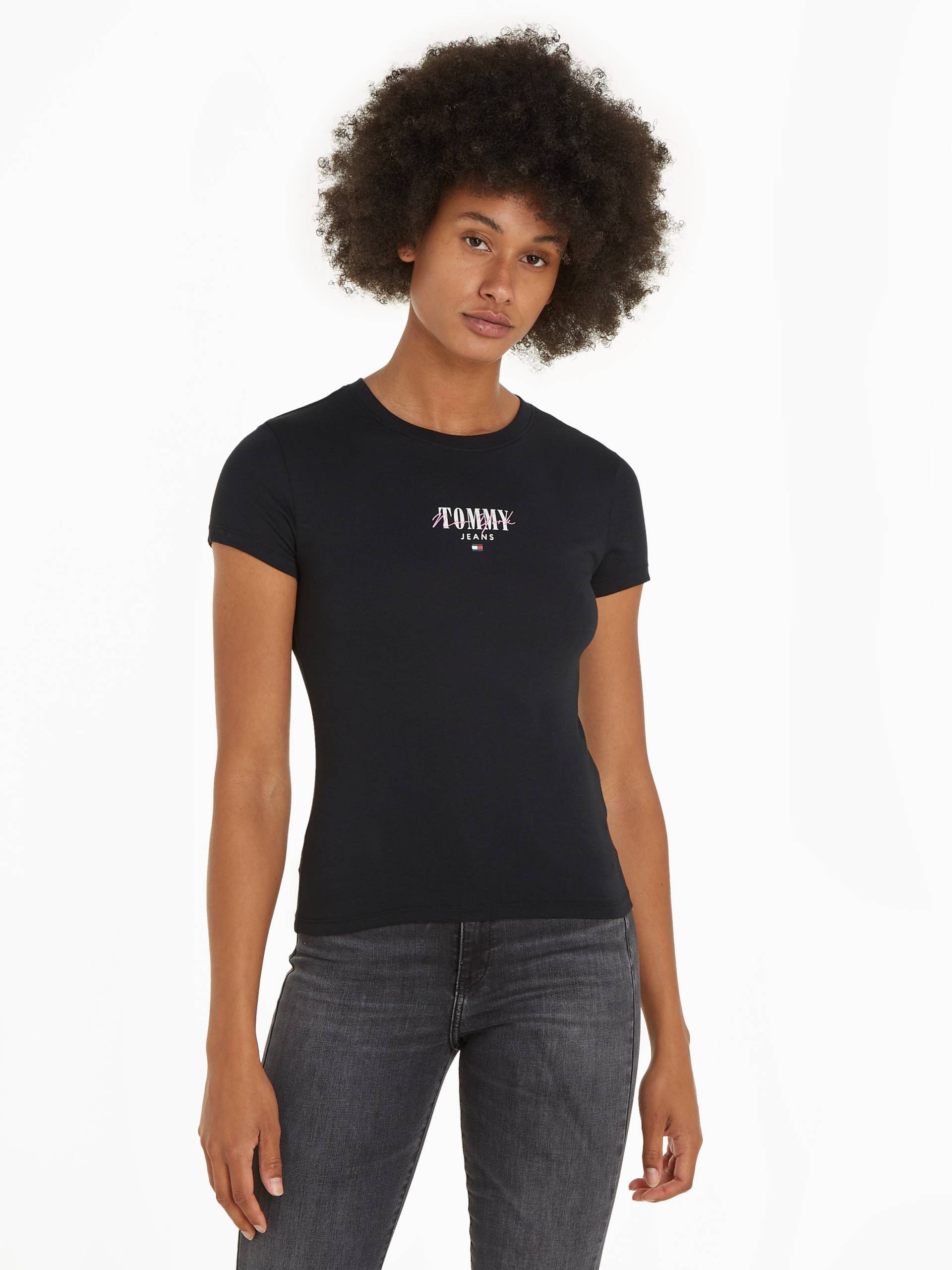 Tommy Jeans Rundhalsshirt »Rib Slim Essential Logo« von TOMMY JEANS