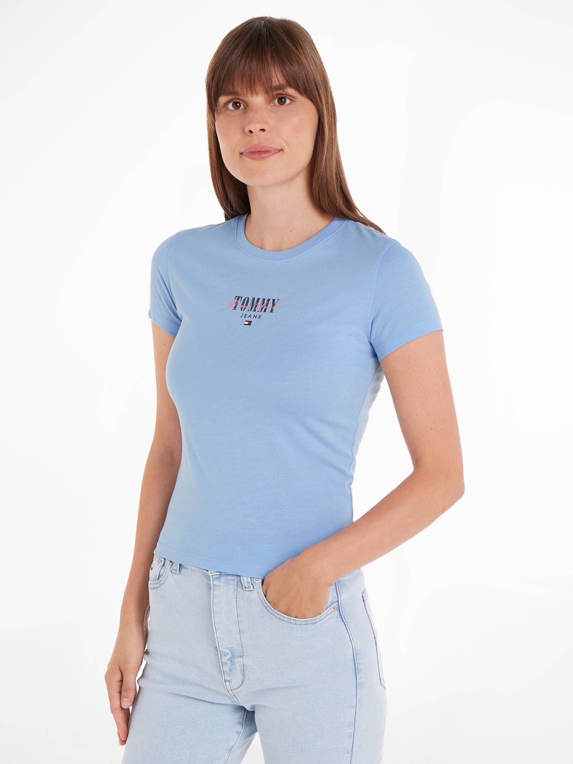 Tommy Jeans Rundhalsshirt »Rib Slim Essential Logo« von TOMMY JEANS