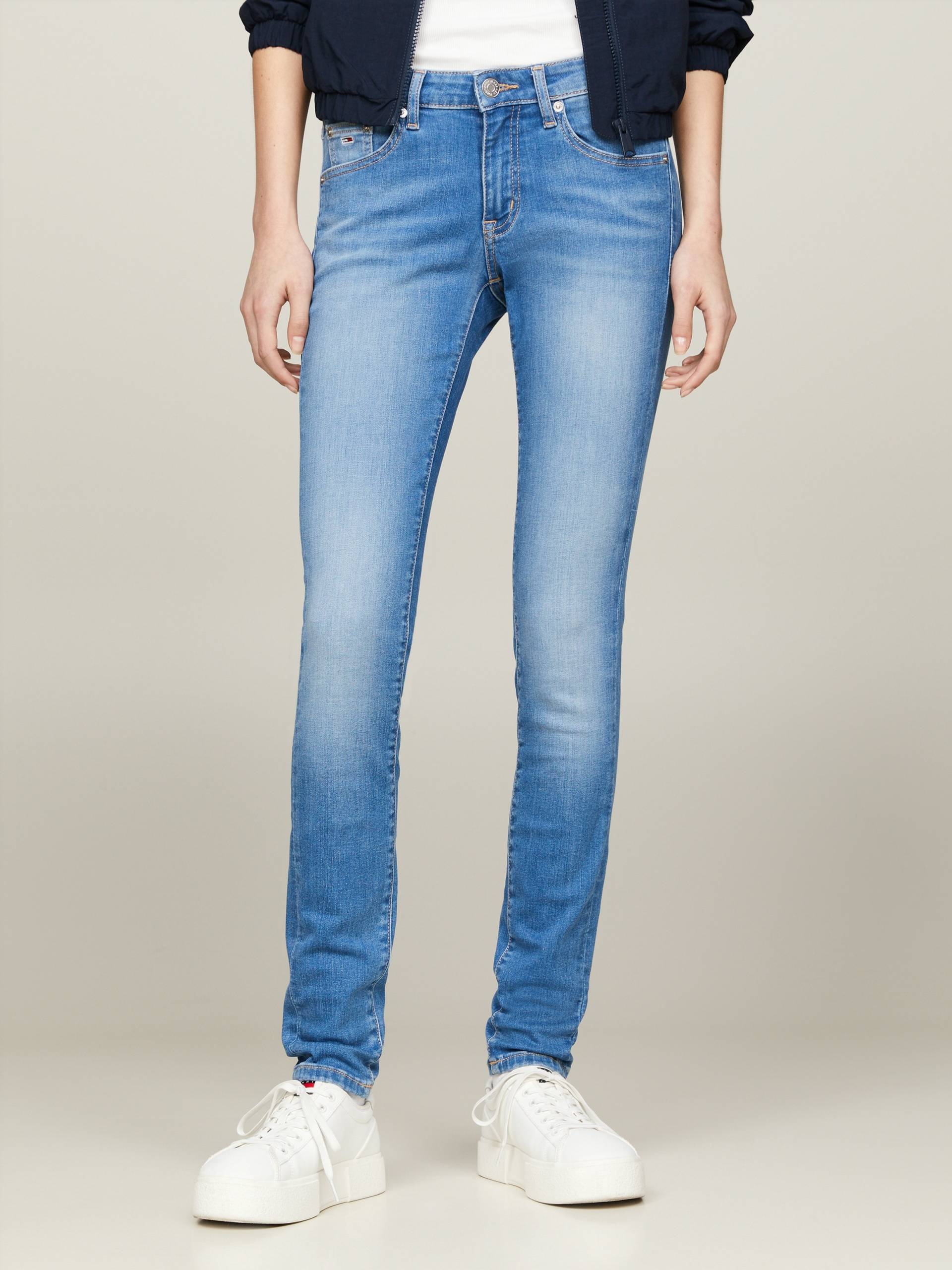 Tommy Jeans Slim-fit-Jeans »Skinny Jeans Marken Low Waist Mittlere Leibhöhe« von TOMMY JEANS