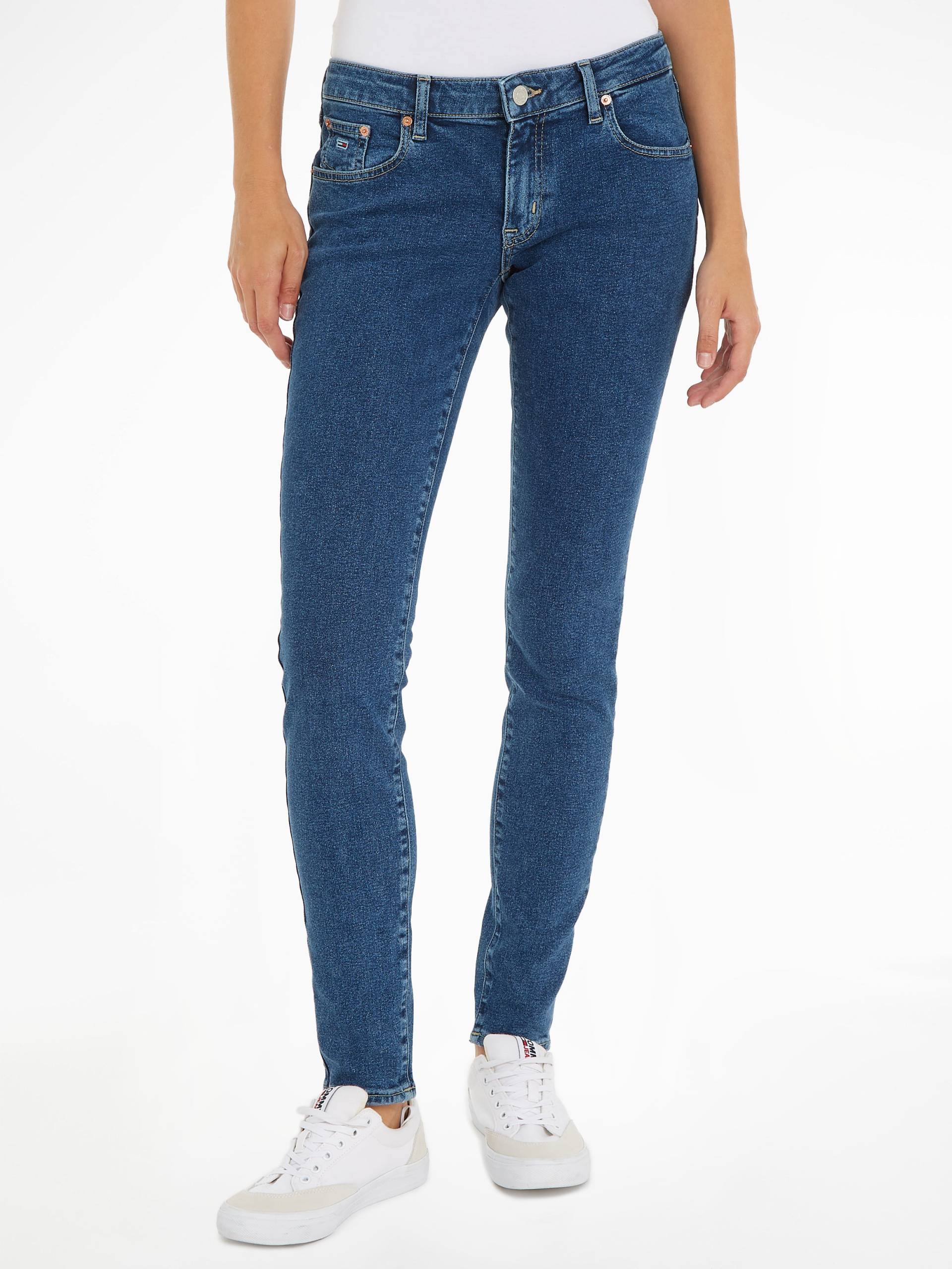 Tommy Jeans Slim-fit-Jeans »Skinny Jeans Marken Low Waist Mittlere Leibhöhe«, mit Faded-Out Effekten Tommy Jeans Slim-fit-Jeans »Skinny Jeans Marken Low Waist Mittlere Leibhöhe«, mit Faded-Out Effekten von TOMMY JEANS