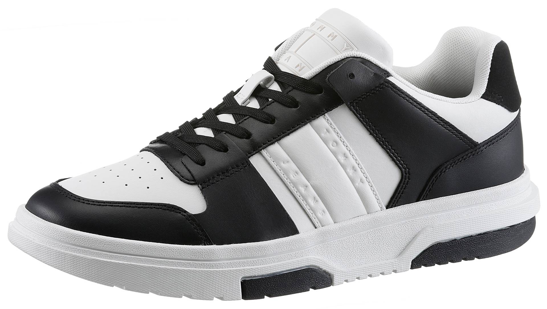 Tommy Jeans Sneaker »TJM LEATHER CUPSOLE 2.0«, im Kontrast-Look, Freizeitschuh, Halbschuh, Schnürschuh von TOMMY JEANS