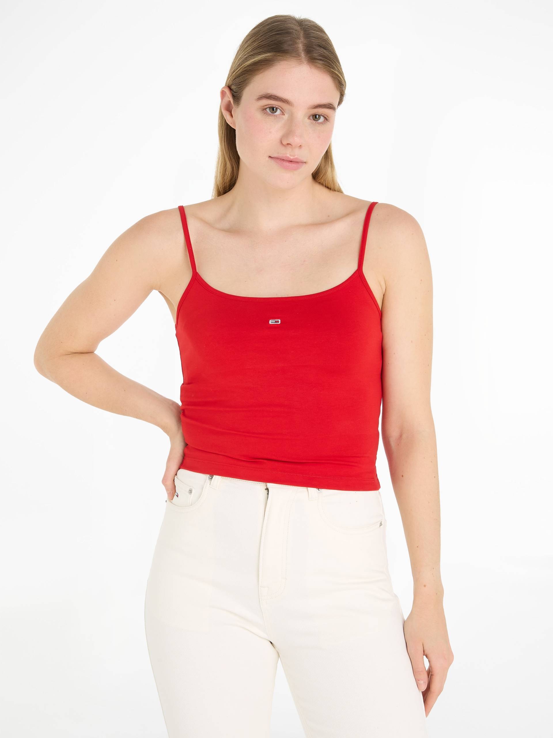 Tommy Jeans Spaghettitop »Crop Essential Strap Tank Top, kurz« von TOMMY JEANS