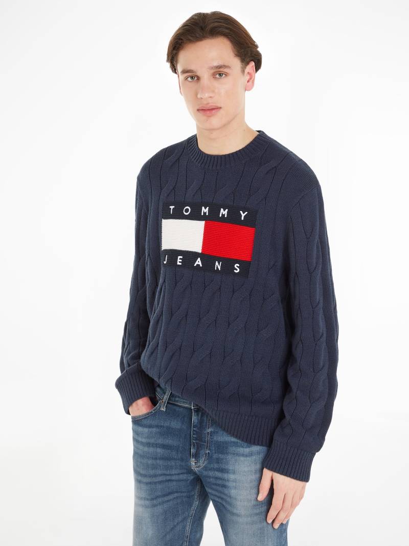 Tommy Jeans Strickpullover »TJM RLX FLAG CABLE KNIT SWEATER« von TOMMY JEANS
