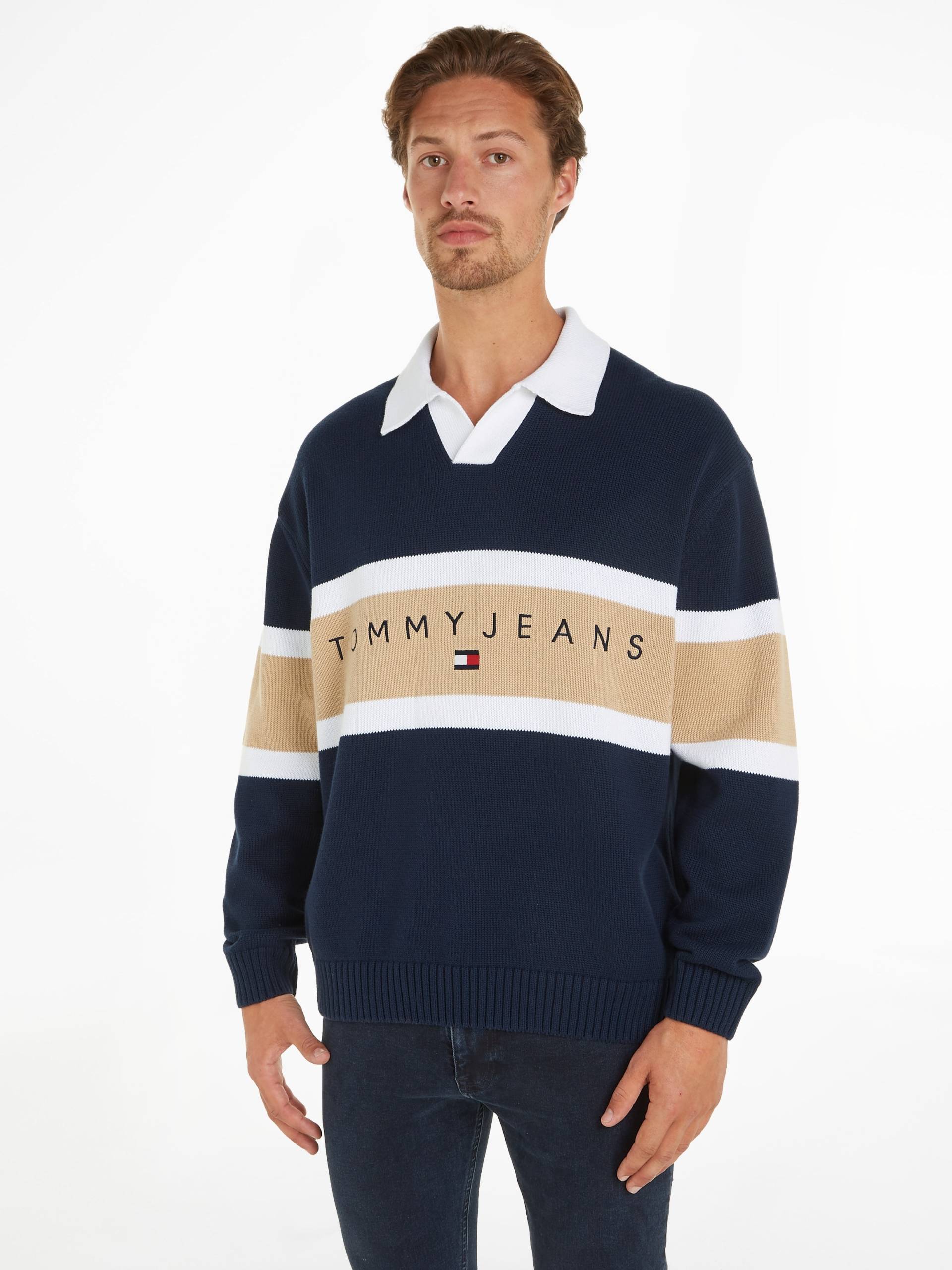 Tommy Jeans Strickpullover »TJM RLX TROPHY NECK RUGBY« von TOMMY JEANS