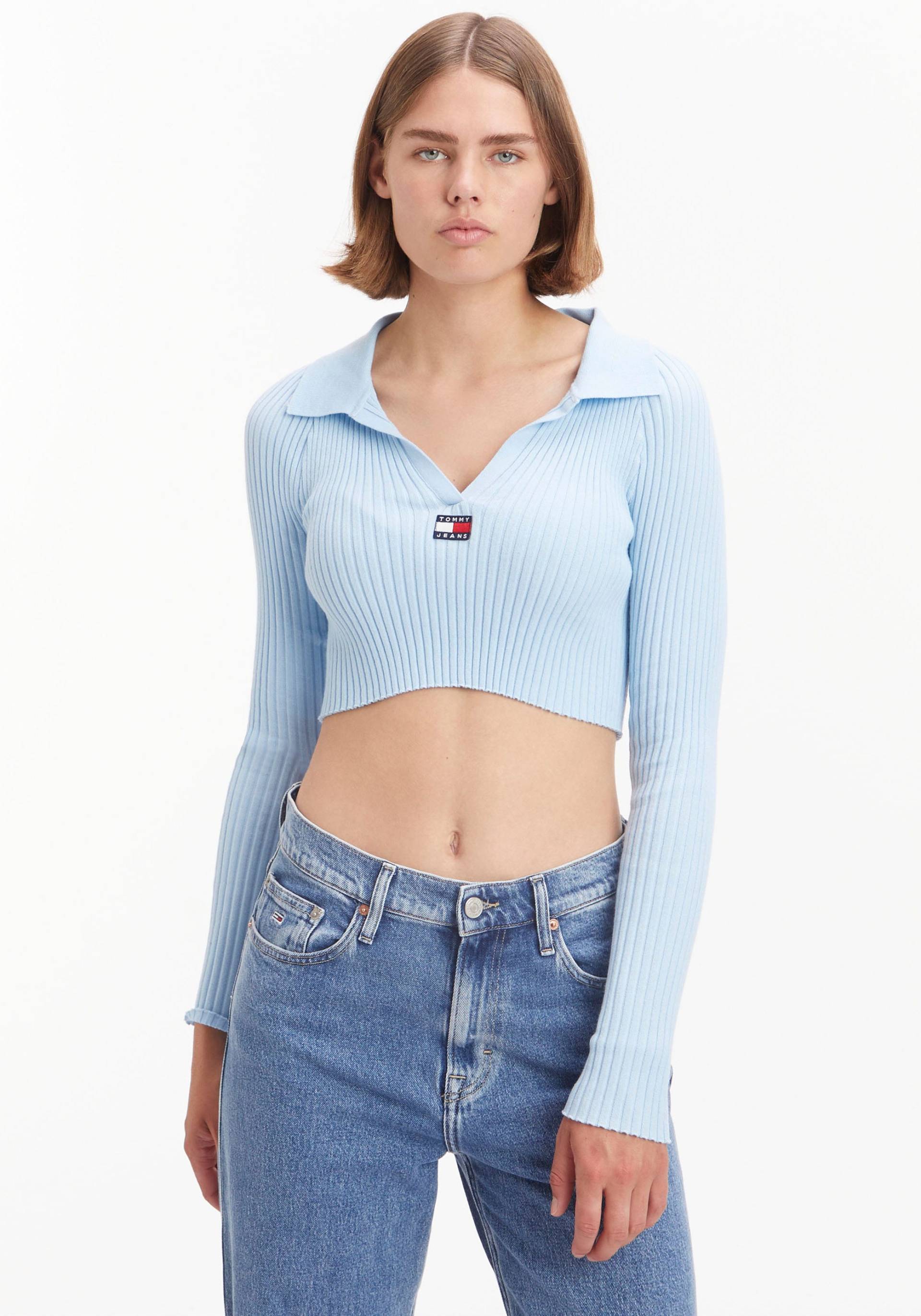 Tommy Jeans Strickpullover »TJW BADGE RIB COLLAR SWEATER« von TOMMY JEANS