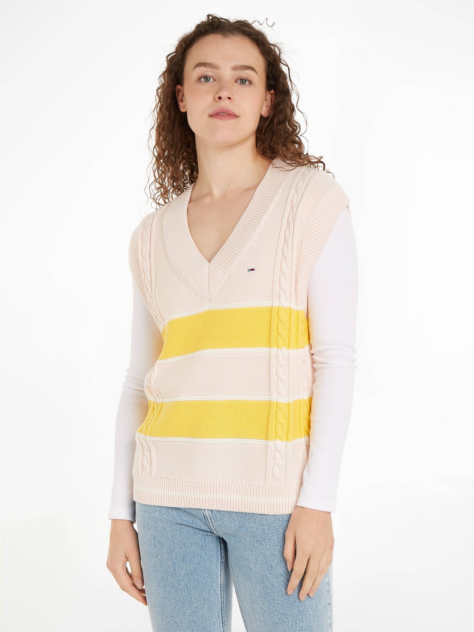 Tommy Jeans Strickpullover »TJW STRIPE V-NECK VEST« von TOMMY JEANS