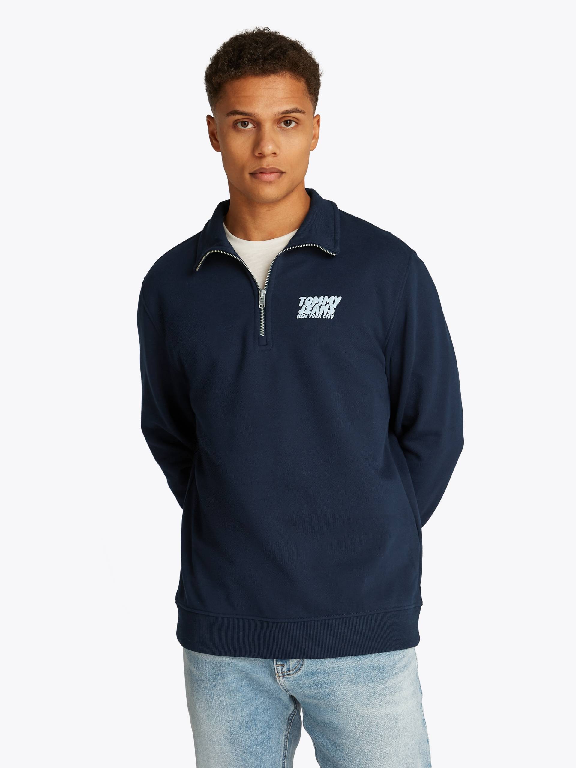 Tommy Jeans Sweatshirt »TJM REG BUBBLE QRTR ZIP FRNT/BCK«, mit grossem Rückenprint von TOMMY JEANS