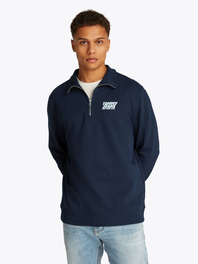 Tommy Jeans Sweatshirt »TJM REG BUBBLE QRTR ZIP FRNT/BCK«, mit grossem Rückenprint von TOMMY JEANS