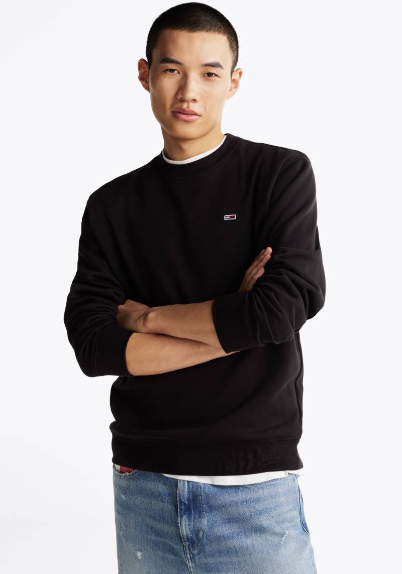 Tommy Jeans Sweatshirt »TJM REG S FLAG CREW«, Mit besticktem Markenlogo auf Brusthöhe von TOMMY JEANS