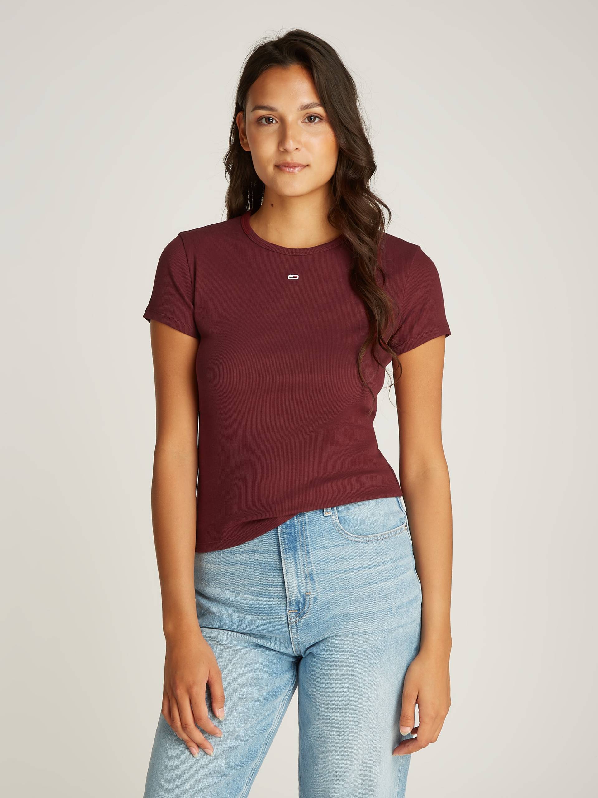 Tommy Jeans T-Shirt »TJW SLIM ESSENTIAL RIB SS«, mit gerippter Struktur Tommy Jeans T-Shirt »TJW SLIM ESSENTIAL RIB SS«, mit gerippter Struktur von TOMMY JEANS