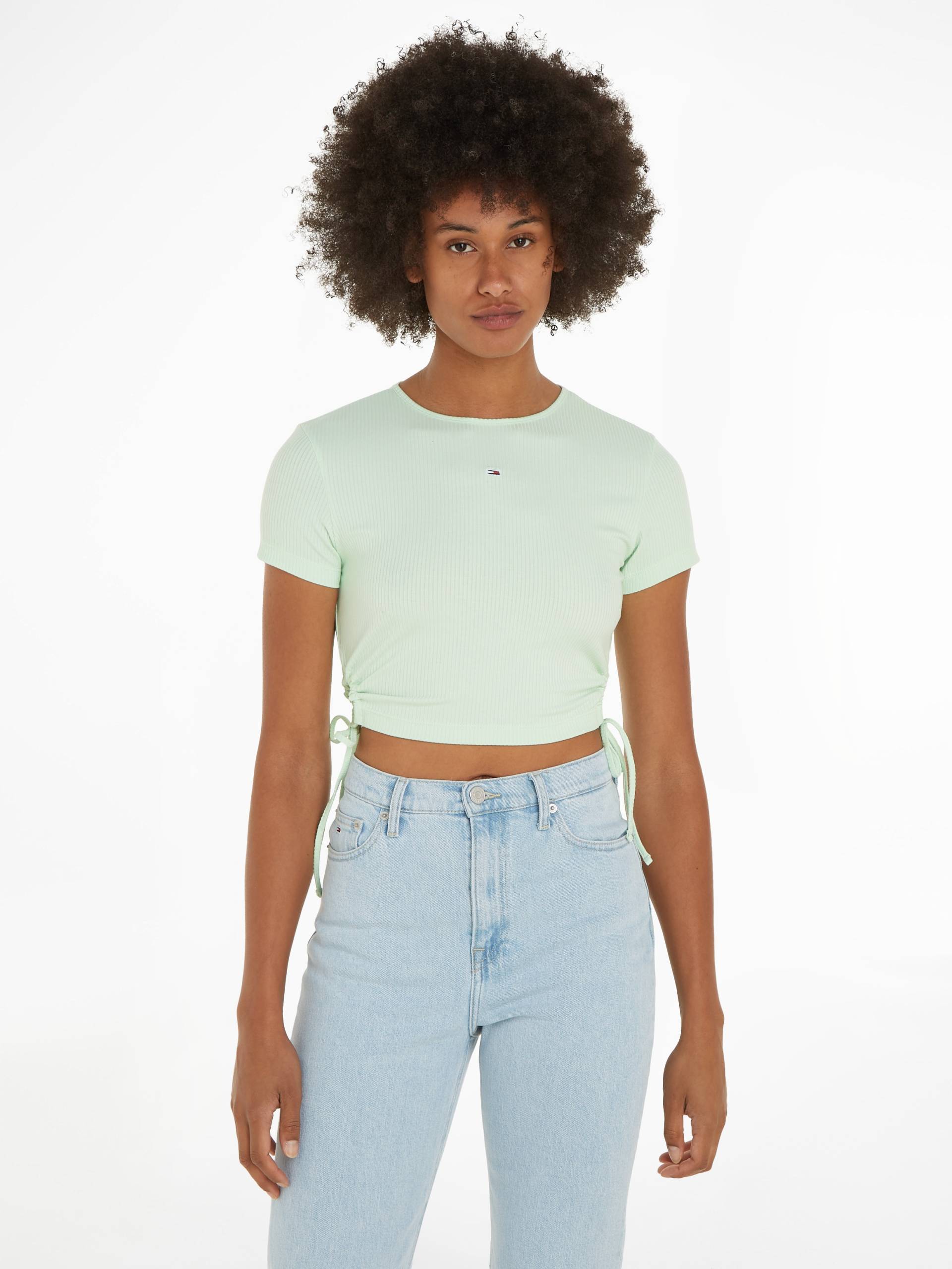 Tommy Jeans T-Shirt »TJW CRP GATHERING SS RIB TOP«, Mit Tommy Jeans Flagge Tommy Jeans T-Shirt »TJW CRP GATHERING SS RIB TOP«, Mit Tommy Jeans Flagge von TOMMY JEANS
