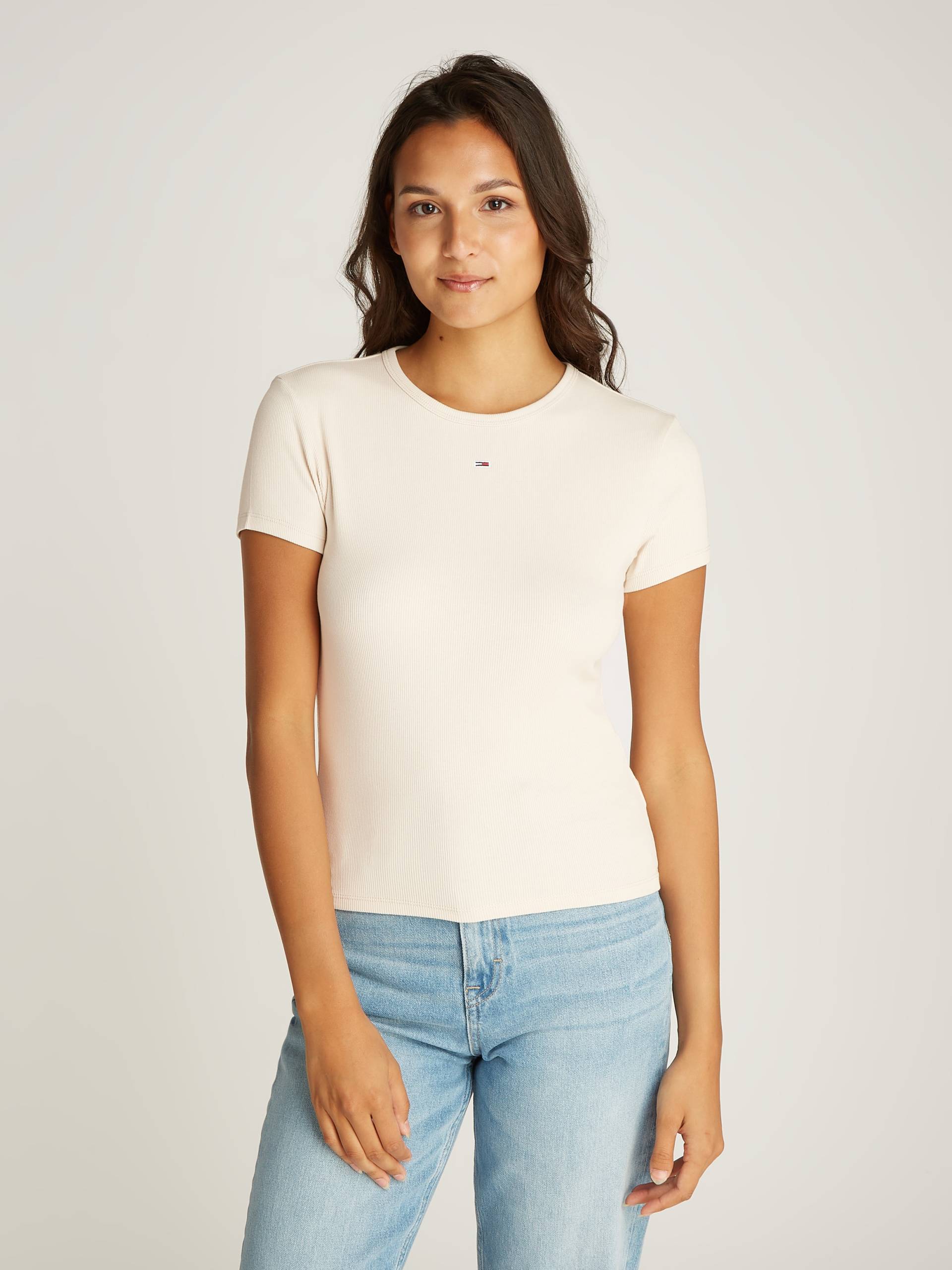 Tommy Jeans T-Shirt »TJW SLIM ESSENTIAL RIB SS«, mit gerippter Struktur Tommy Jeans T-Shirt »TJW SLIM ESSENTIAL RIB SS«, mit gerippter Struktur von TOMMY JEANS