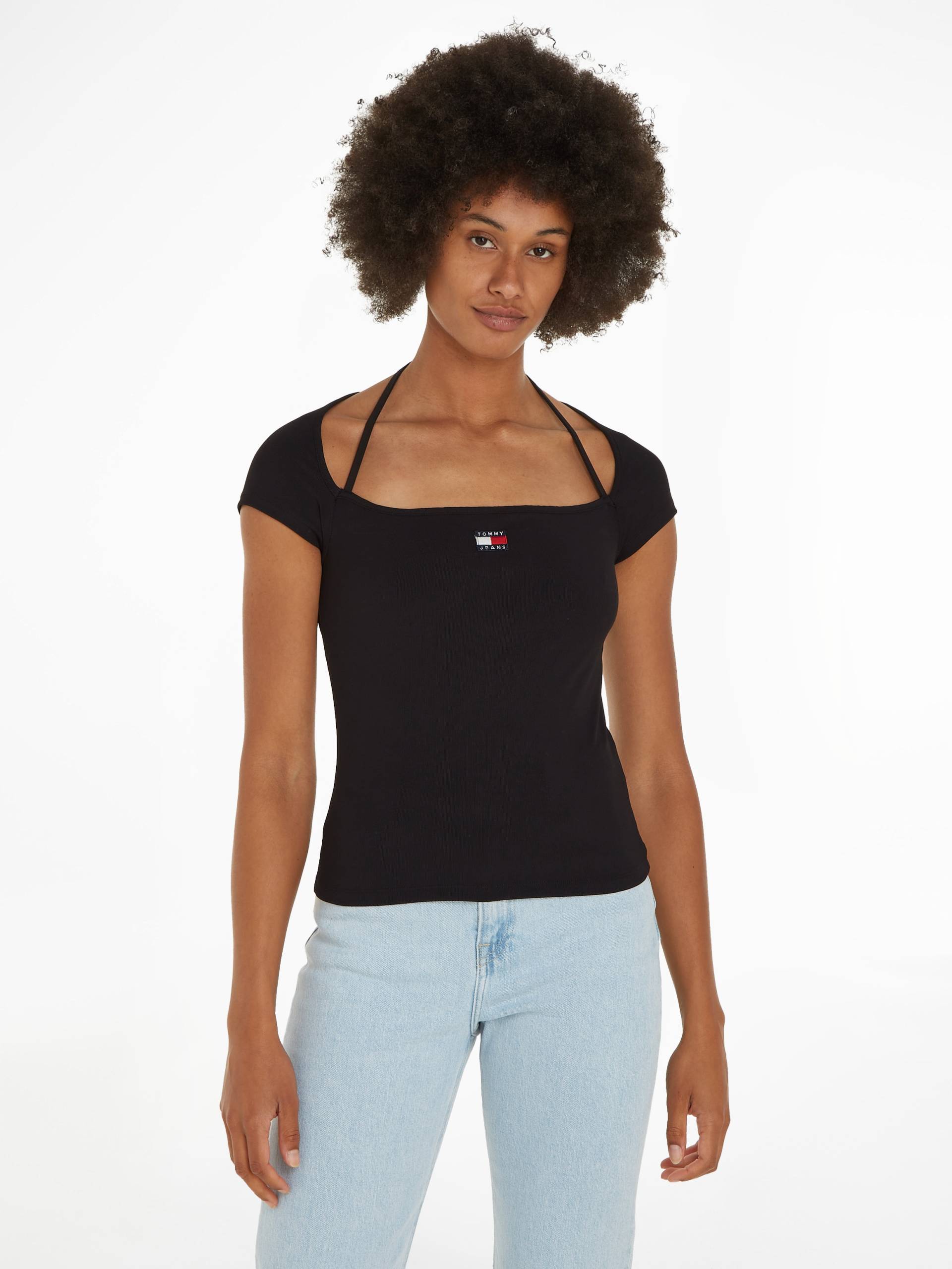 Tommy Jeans T-Shirt »TJW SLIM RIB BADGE STRAP SS EXT« von TOMMY JEANS