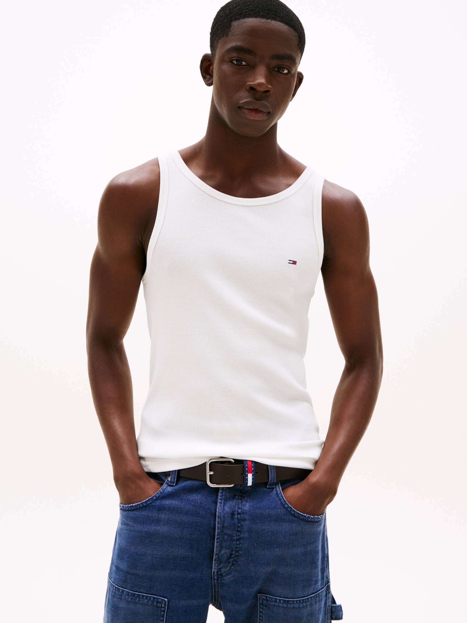 Tommy Jeans Tanktop »TJM XSLIM CLSSC FLAG RIBBED TANK« von TOMMY JEANS