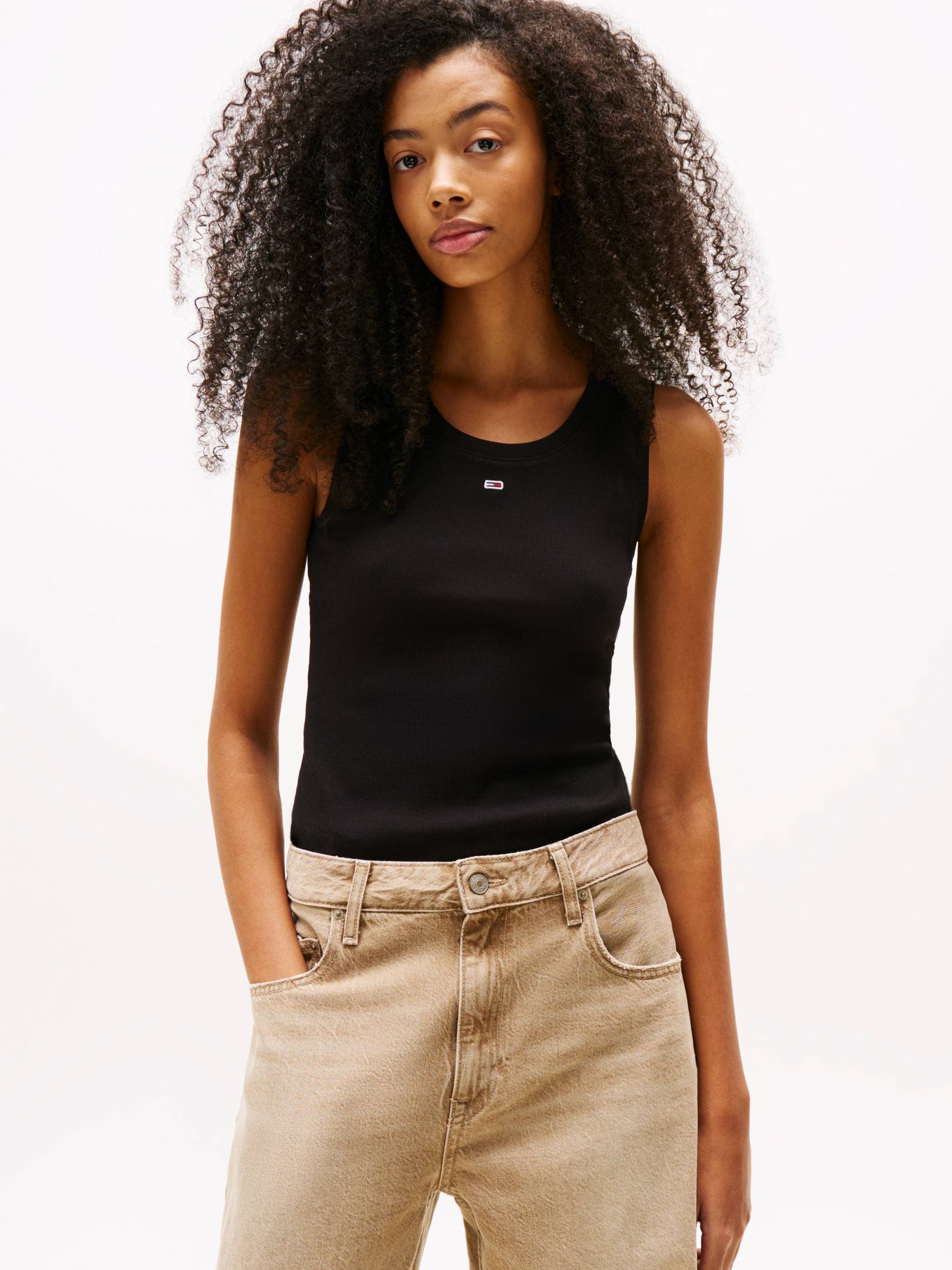 Tommy Jeans Tanktop »TJW ESSENTIAL RIB TANK EXT«, mit Logostickerei Tommy Jeans Tanktop »TJW ESSENTIAL RIB TANK EXT«, mit Logostickerei von TOMMY JEANS
