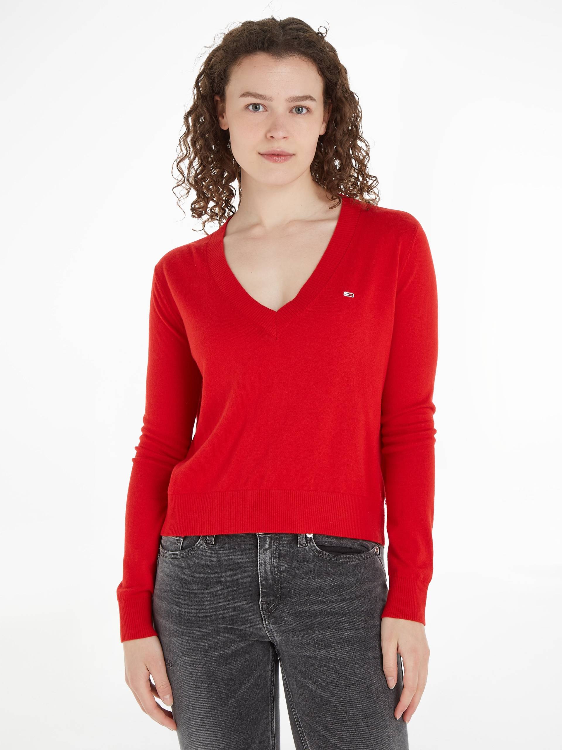 Tommy Jeans V-Ausschnitt-Pullover »TJW ESSENTIAL VNECK SWEATER« von TOMMY JEANS