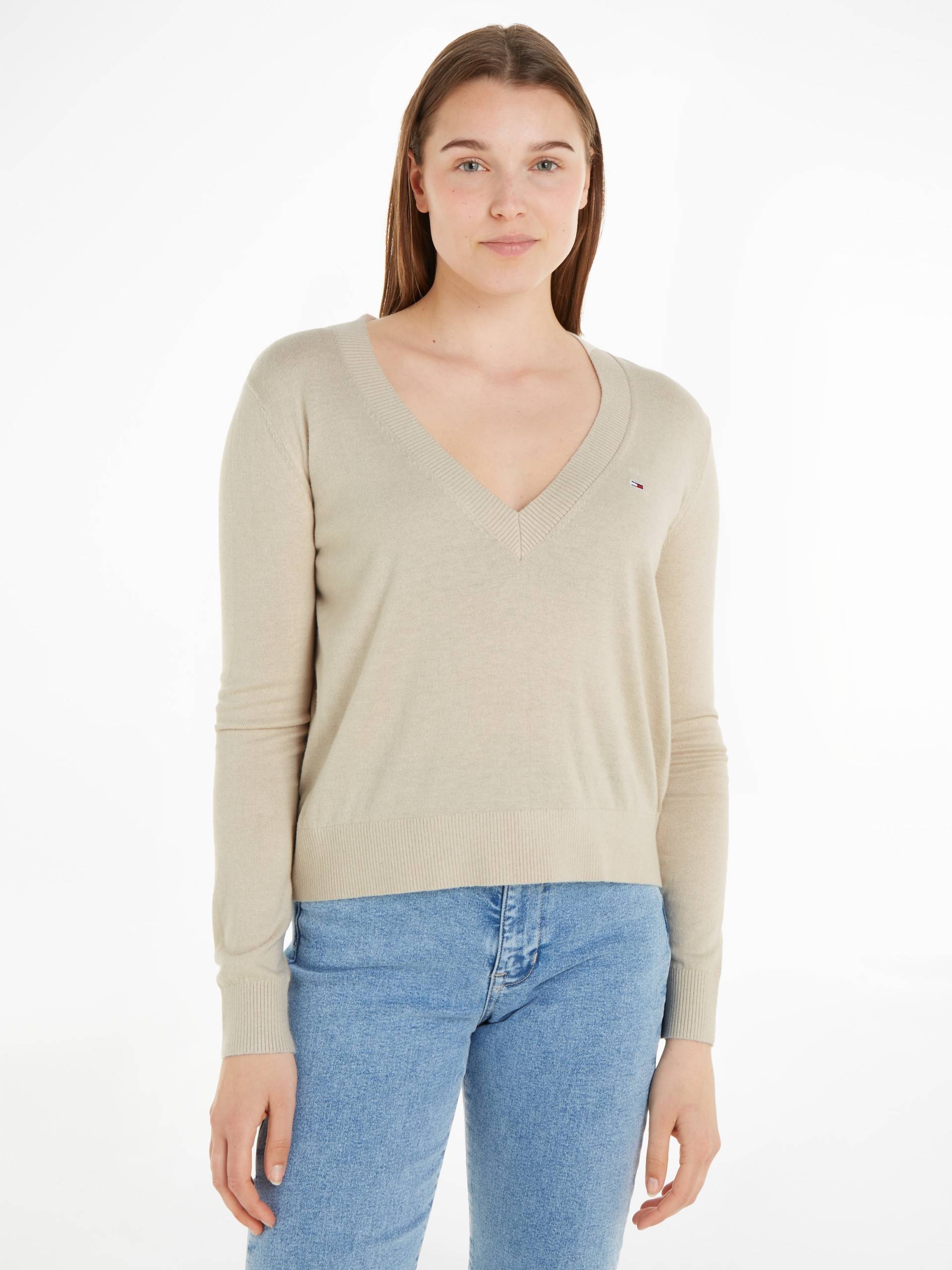 Tommy Jeans V-Ausschnitt-Pullover »TJW ESSENTIAL VNECK SWEATER EXT« von TOMMY JEANS