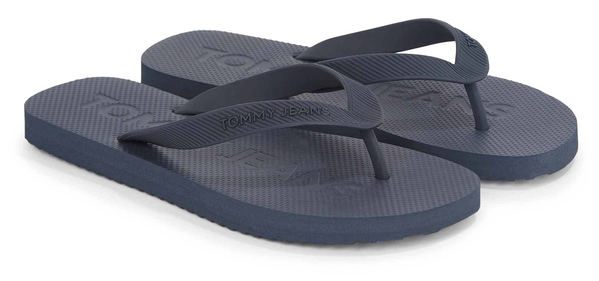 Tommy Jeans Zehentrenner »TJM BEACH FLIP FLOP«, Sommerschuh, Schlappen, Poolslides, Badeschuh, mit Logoprägung von TOMMY JEANS